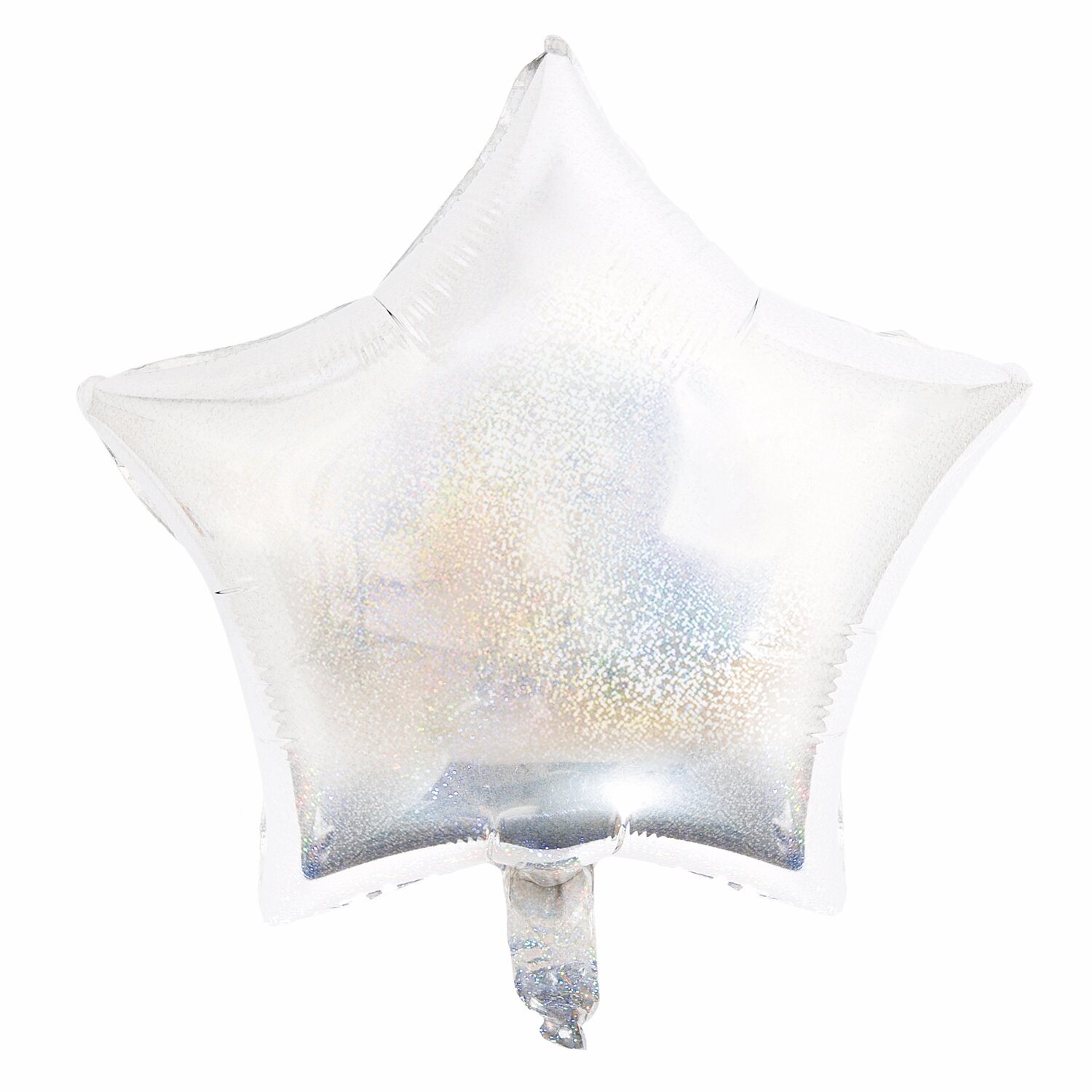 Rico Design Folienballon Stern silber-holographic klein 36cm