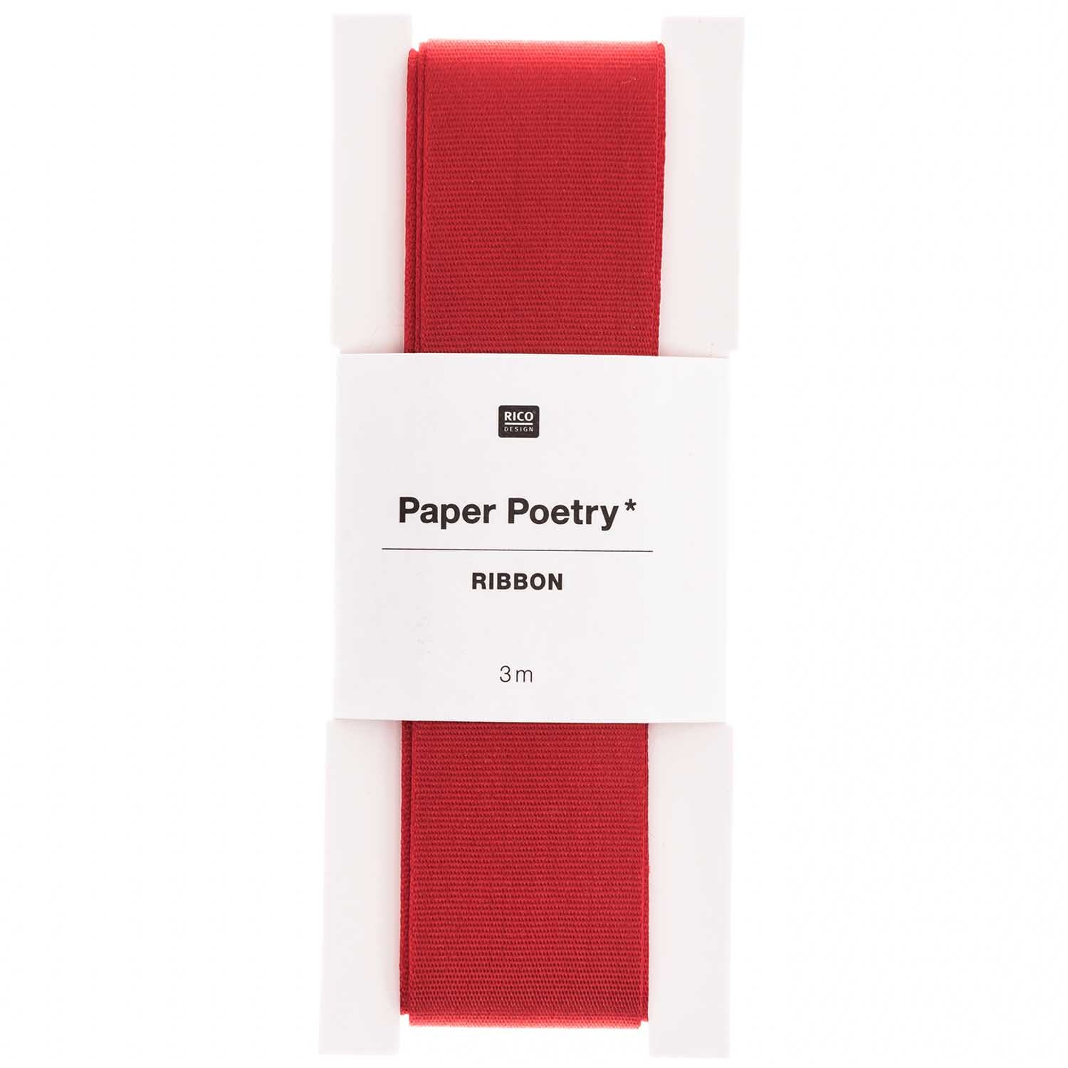 Paper Poetry Taftband rot 25mm 3m