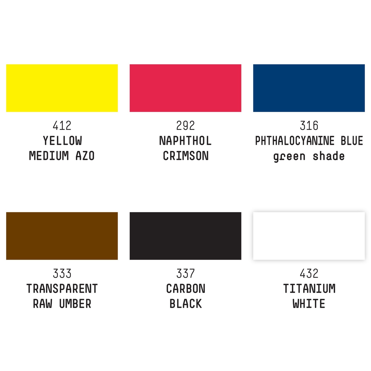  Ink flüssige Acrylfarbe Set Basics 6x30ml
