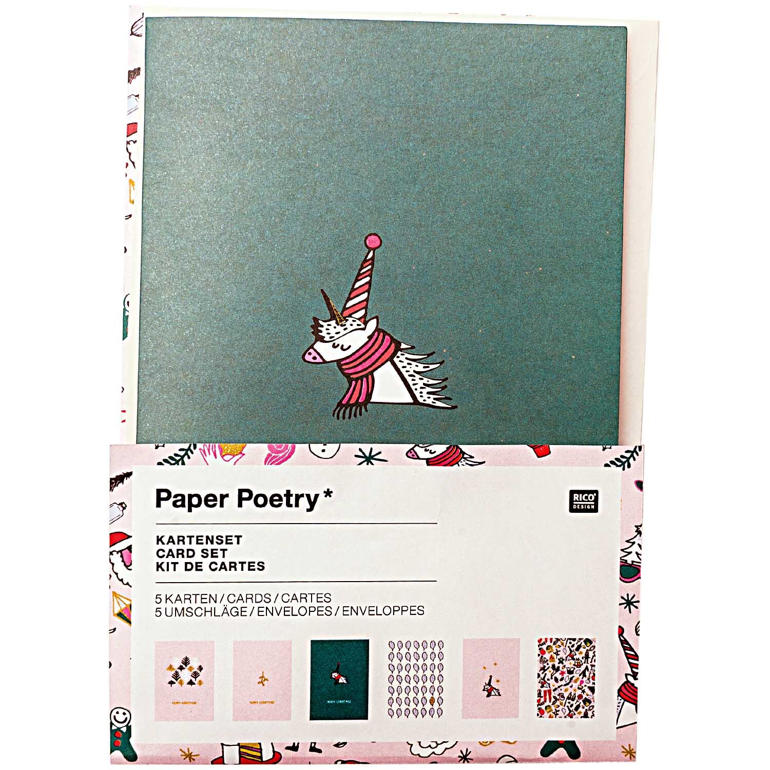 Paper Poetry Grußkartenset Magical Christmas A6 / C6 12teilig