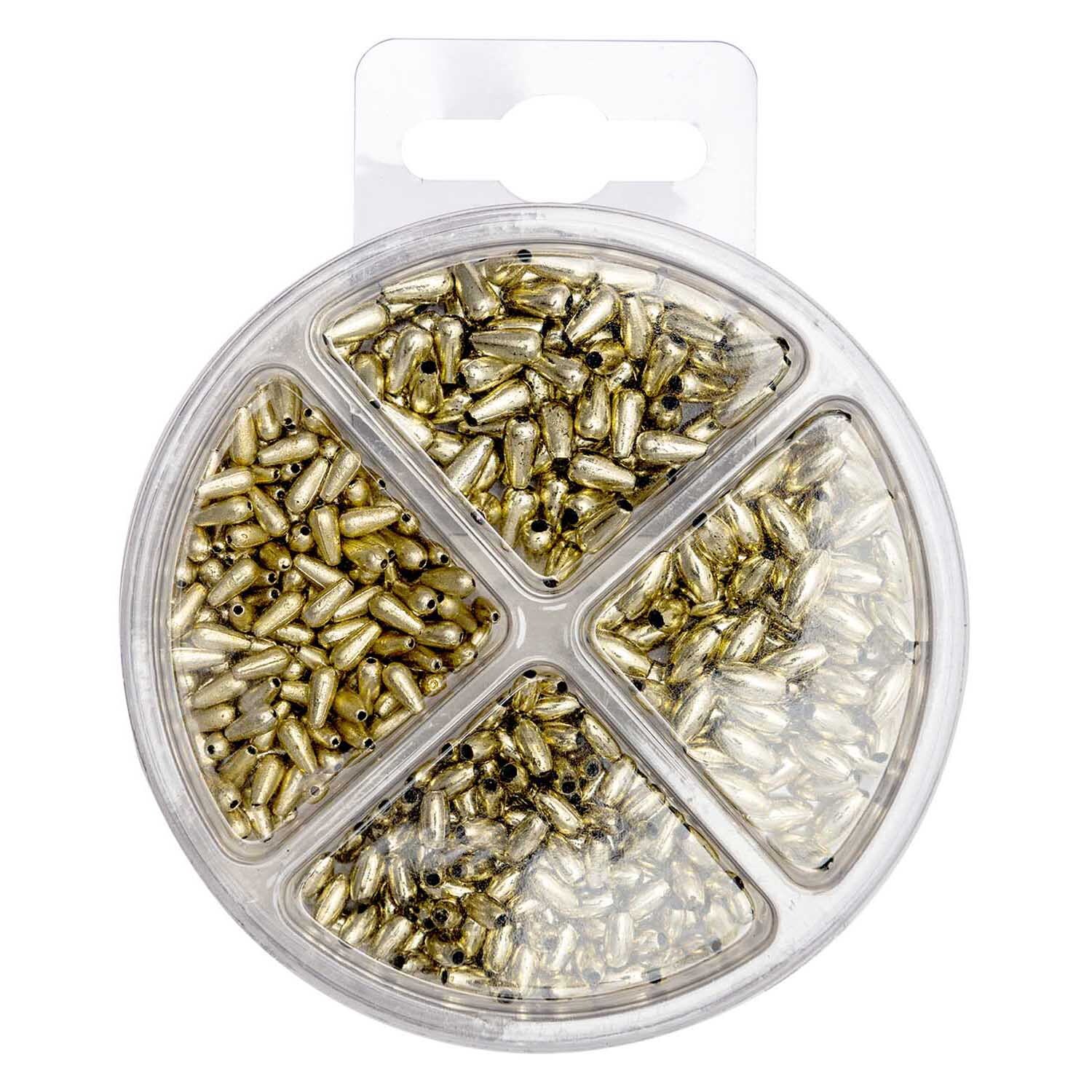 Kunststoff-Perlen Set Olive 15g
