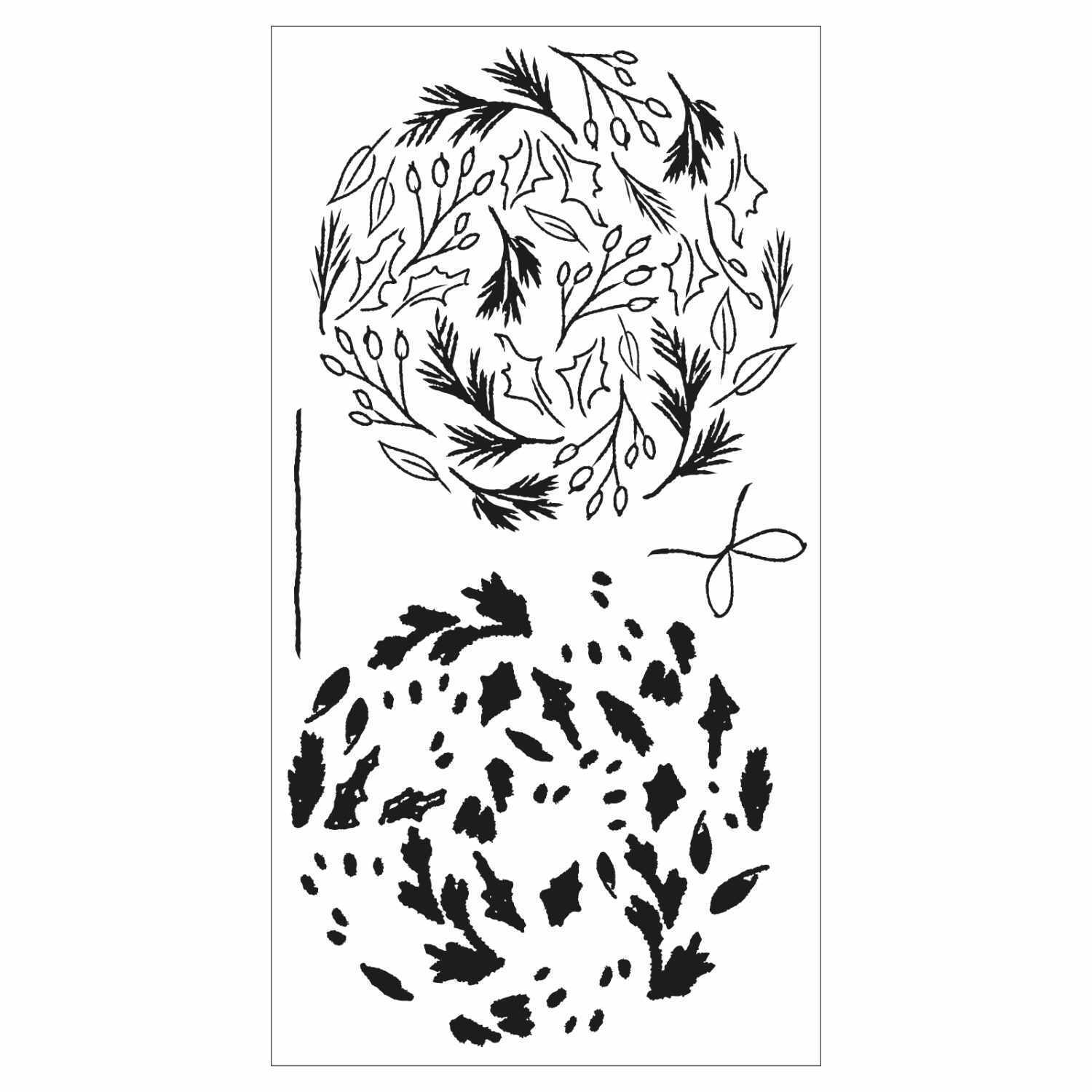 Layered Clear Stamps Leafy Ornament by Lisa Jones