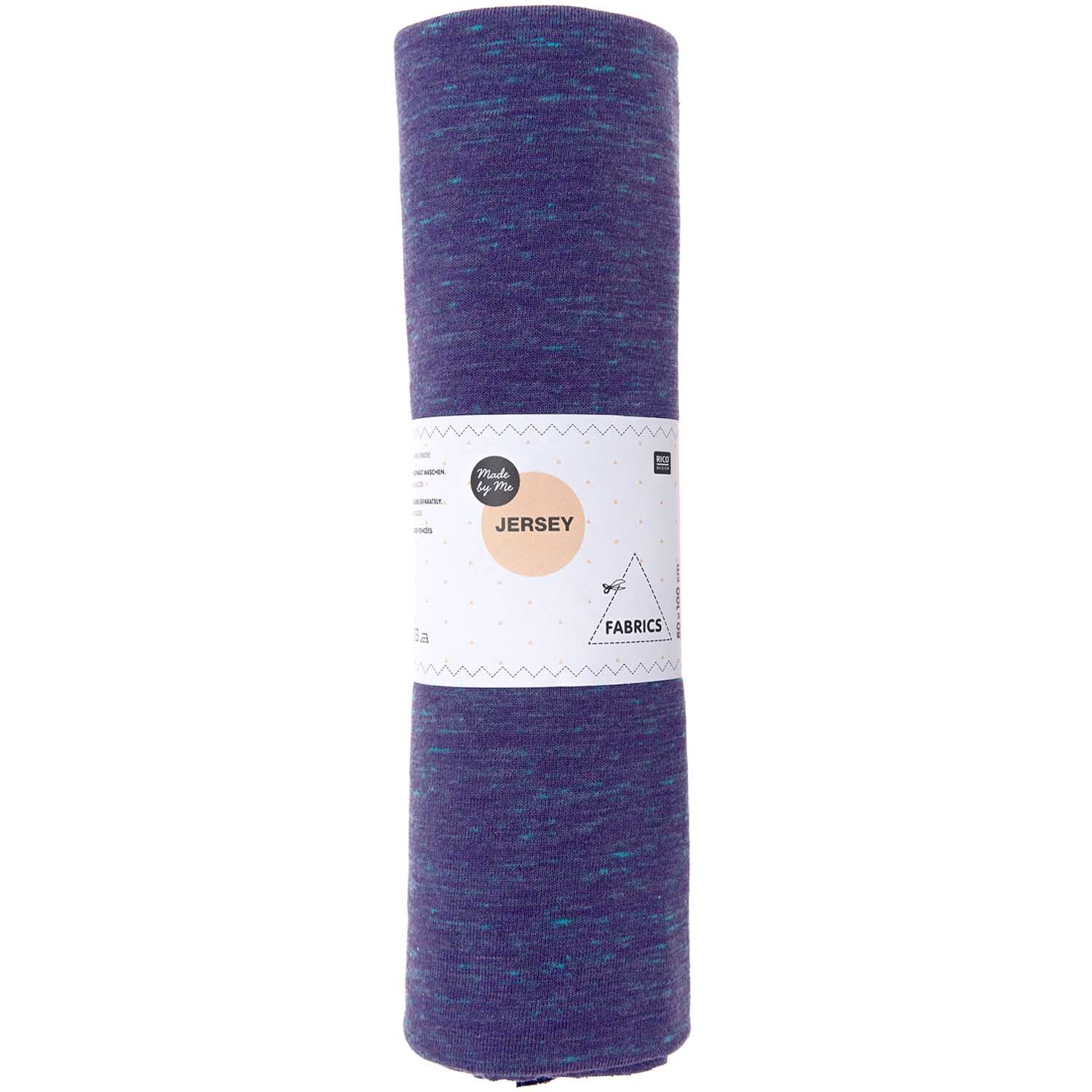Stoffabschnitt Jersey violett-türkis 80x100cm