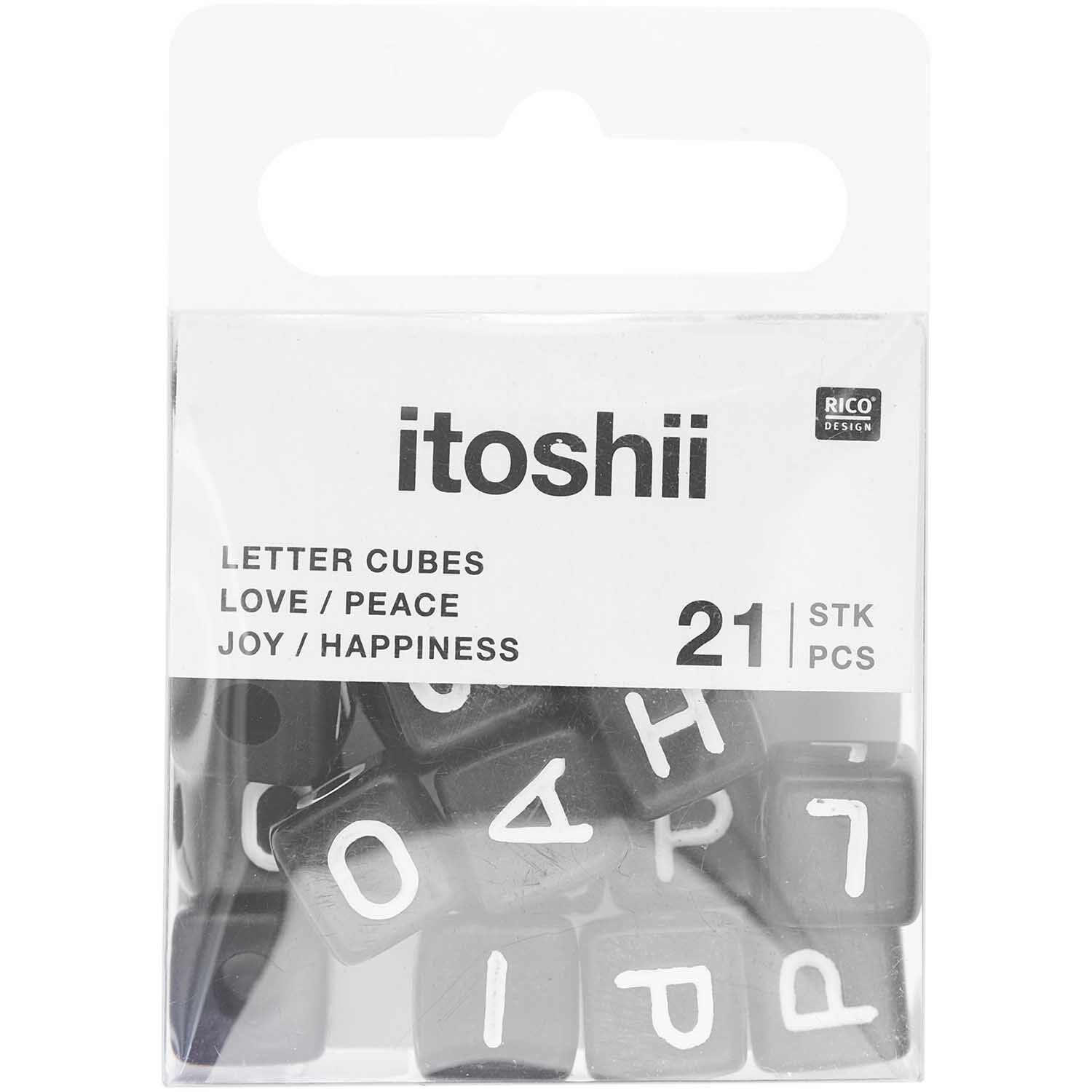 itoshii - Ponii Beads Würfelperlen Set 10x10x10mm 21 Stück
