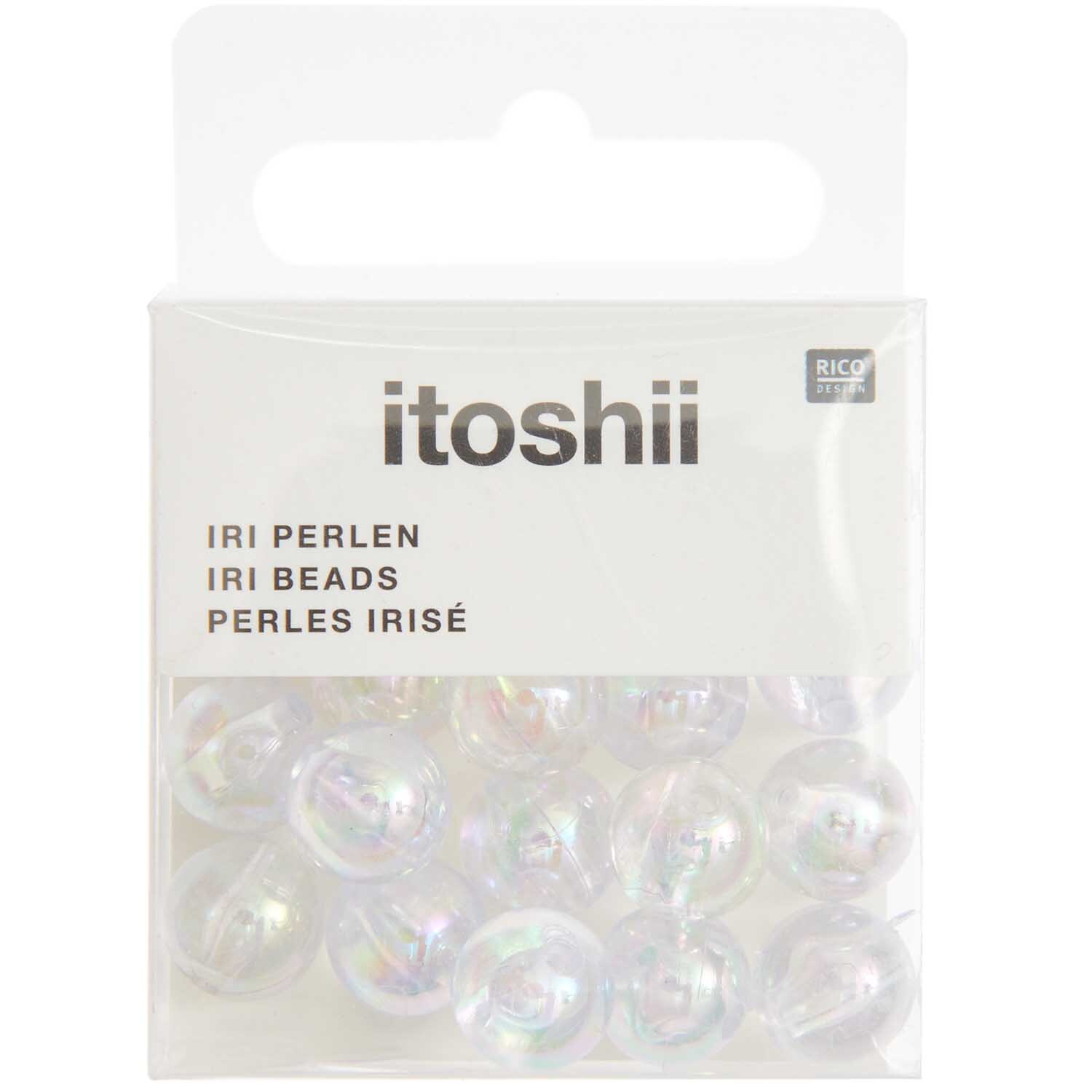 itoshii Perlen rund irisierend 10mm 20 Stück