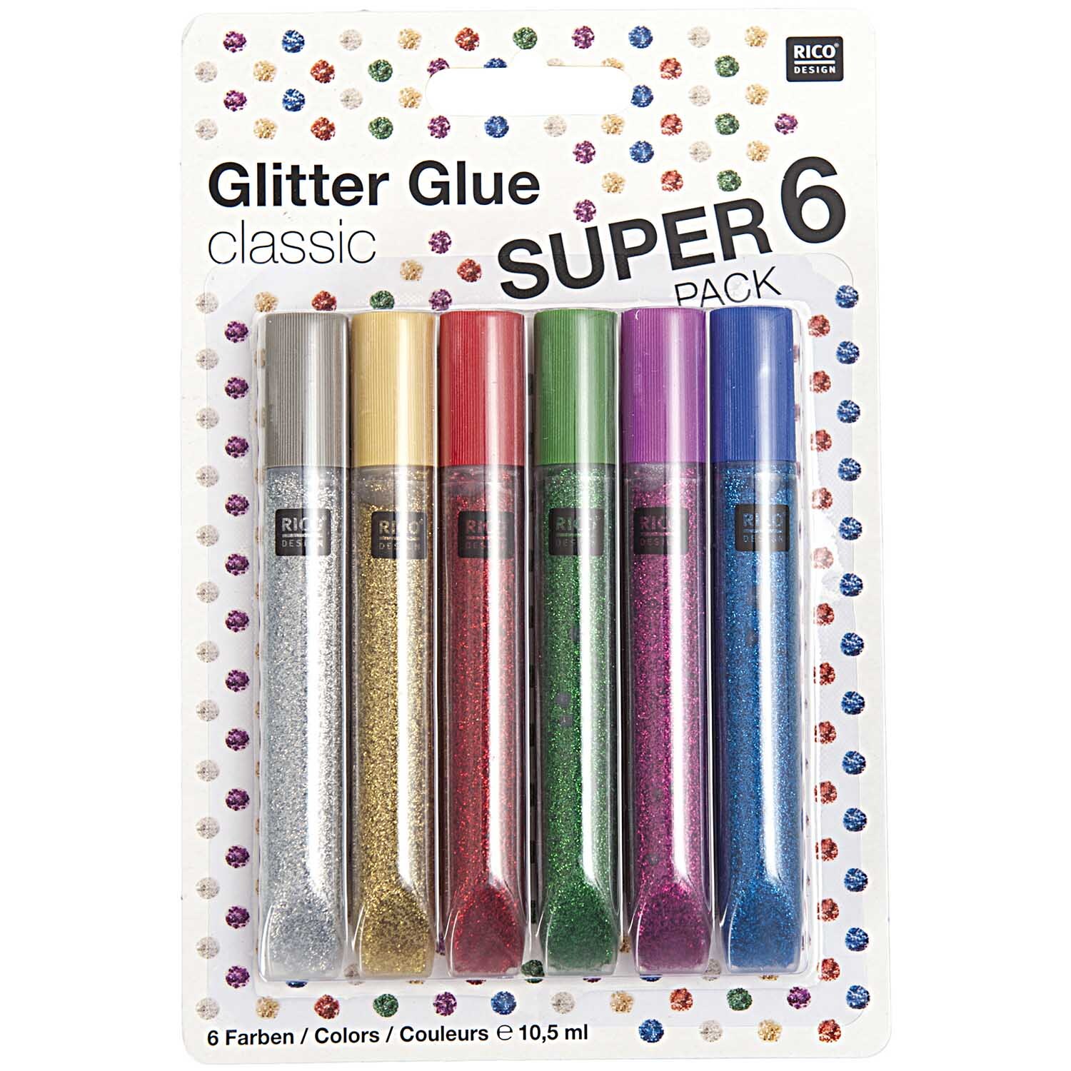 Glitter Glue classic 6x10,5ml