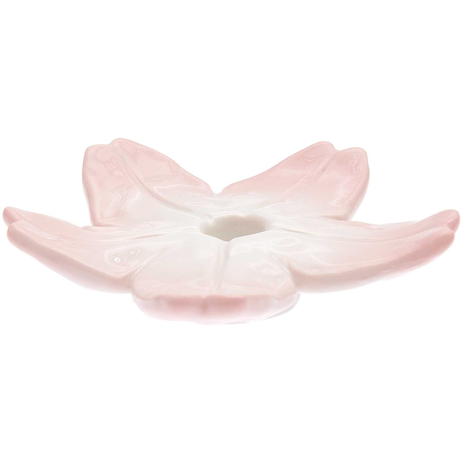 Porzellan Kerzenhalter Kirschblüte rosa 16x16x4,6cm