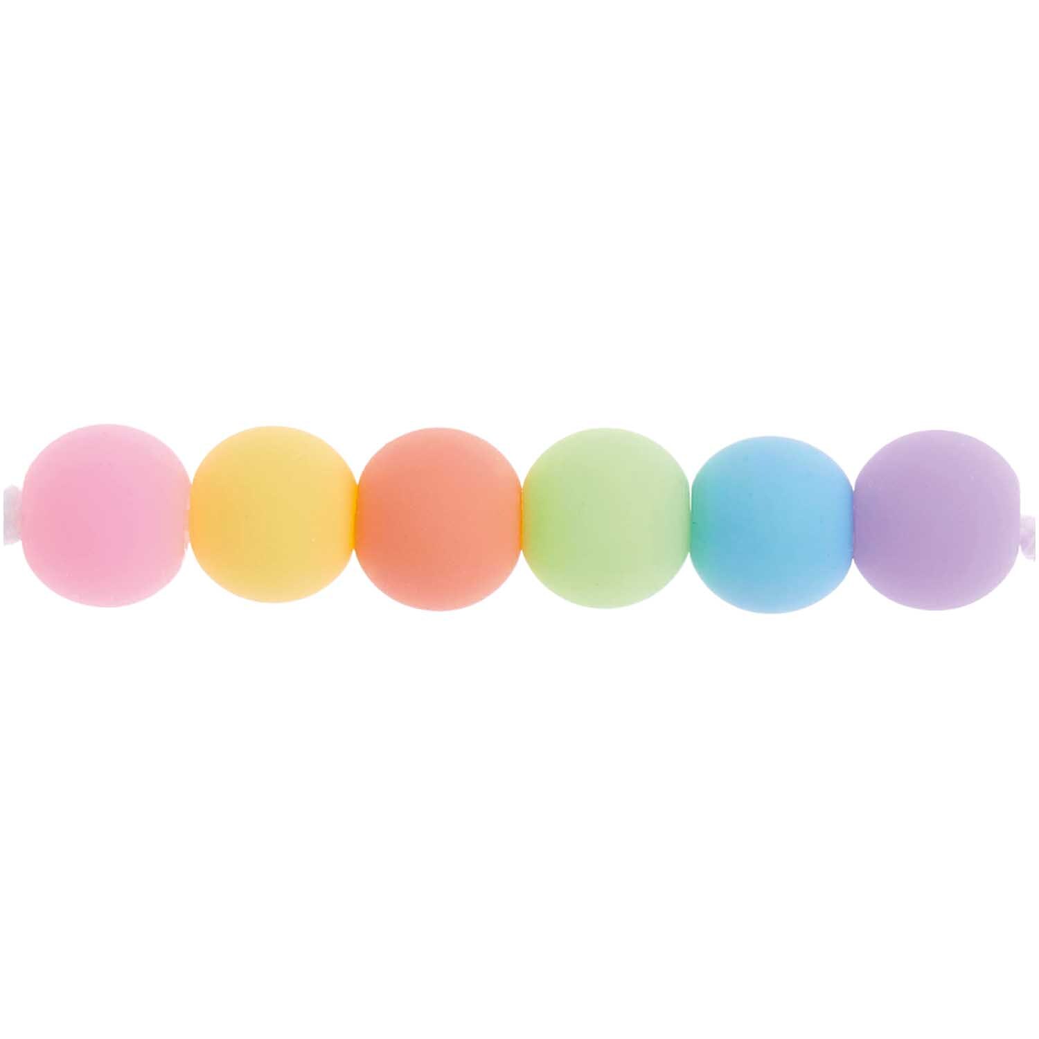 itoshii Kunststoffperlen Matt Rainbow/Pastell Mix