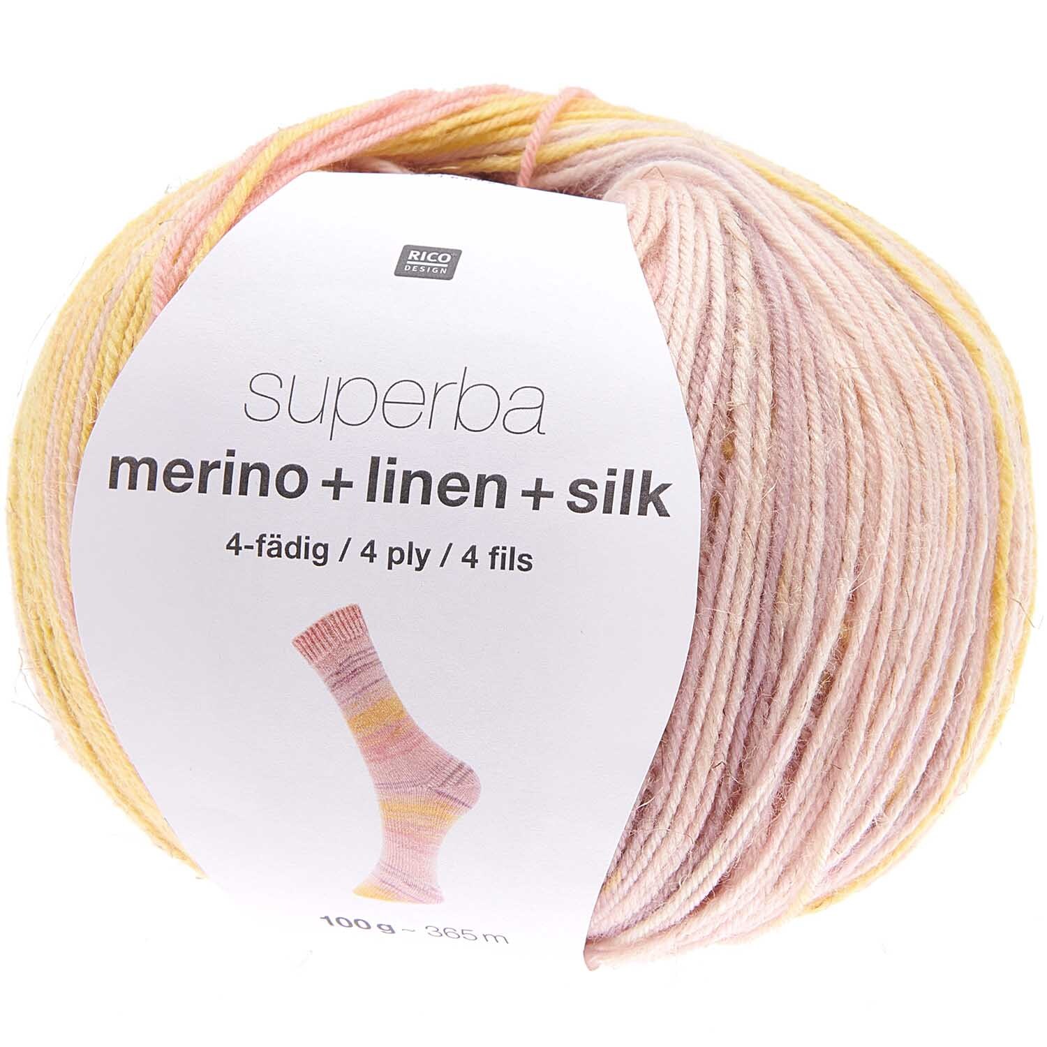 Superba Merino + Linen + Silk 4fädig
