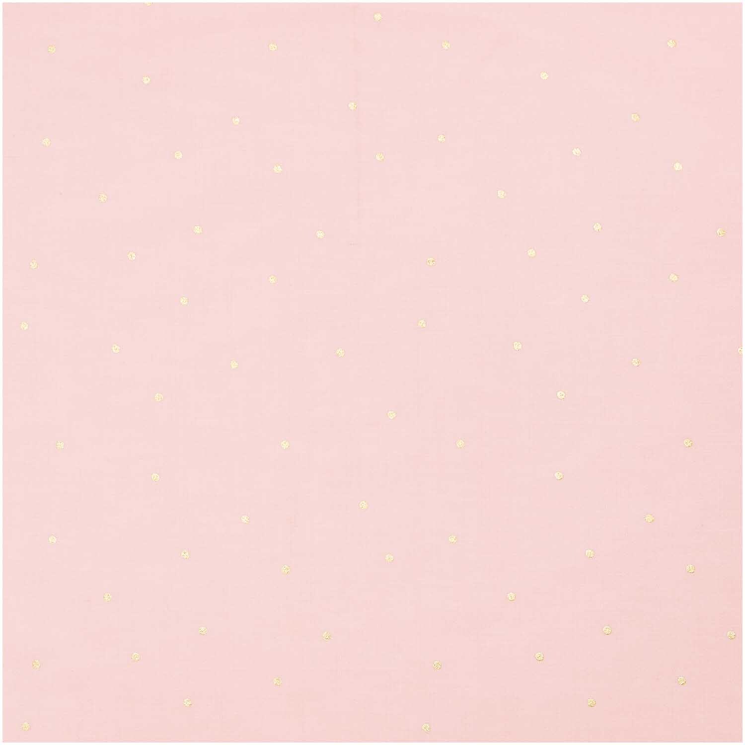 Druckstoff Nature Matters Punkte rosa-gold 140cm