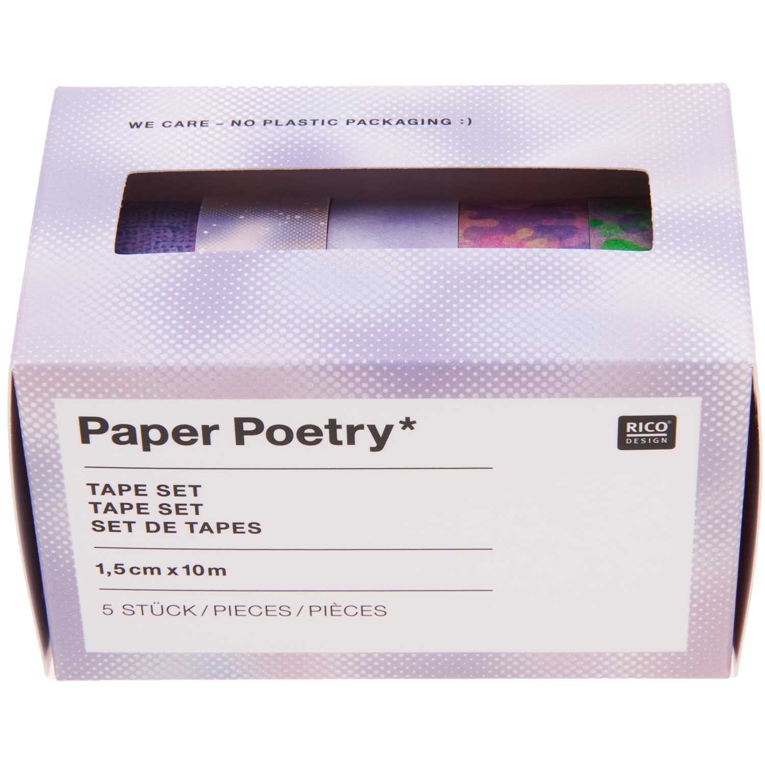 Paper Poetry Tape Set Blurry 5teilig