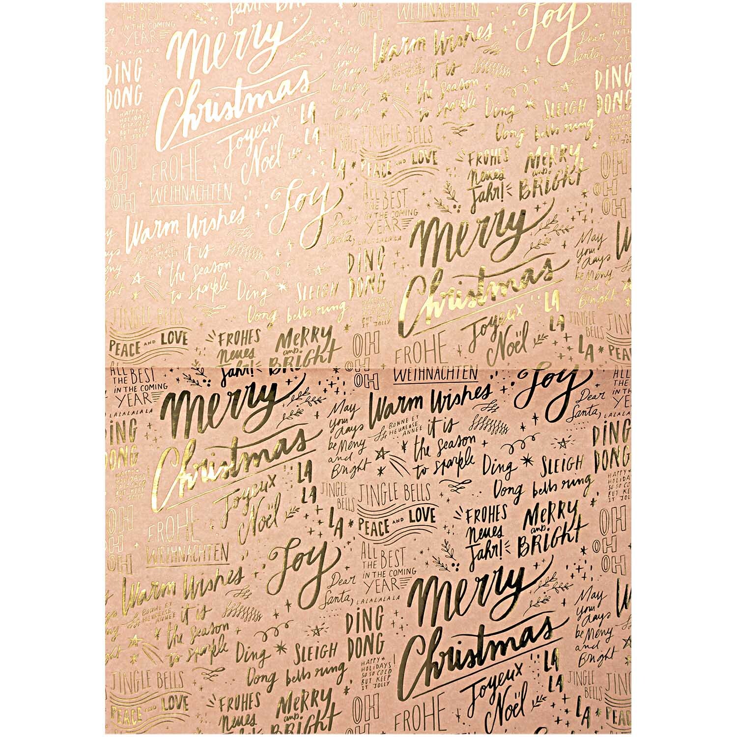 Paper Patch Papier Schrift Jolly Christmas pastell 30x42cm
