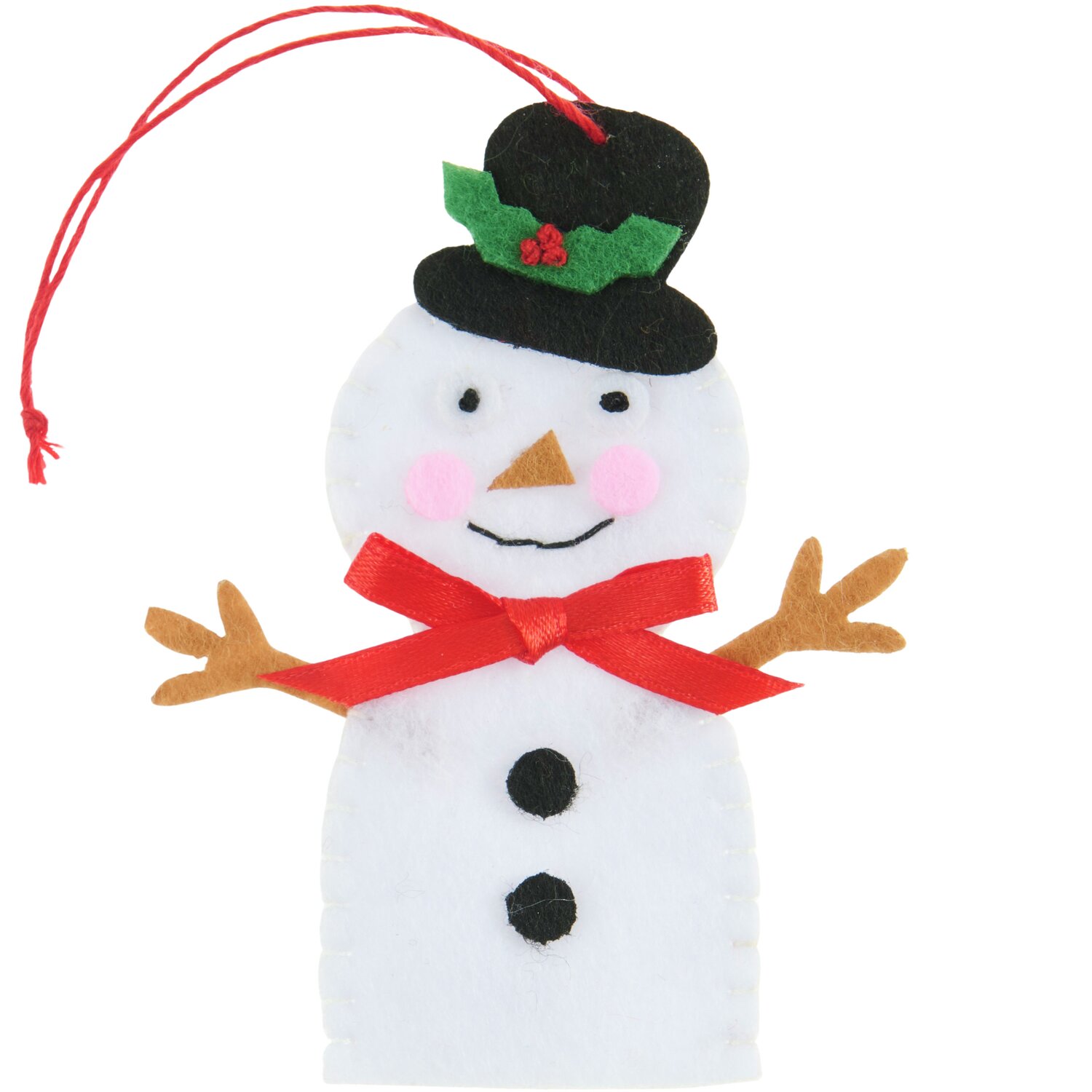 Rico Design Aufhänger Filz-Schneemann flach Weiß