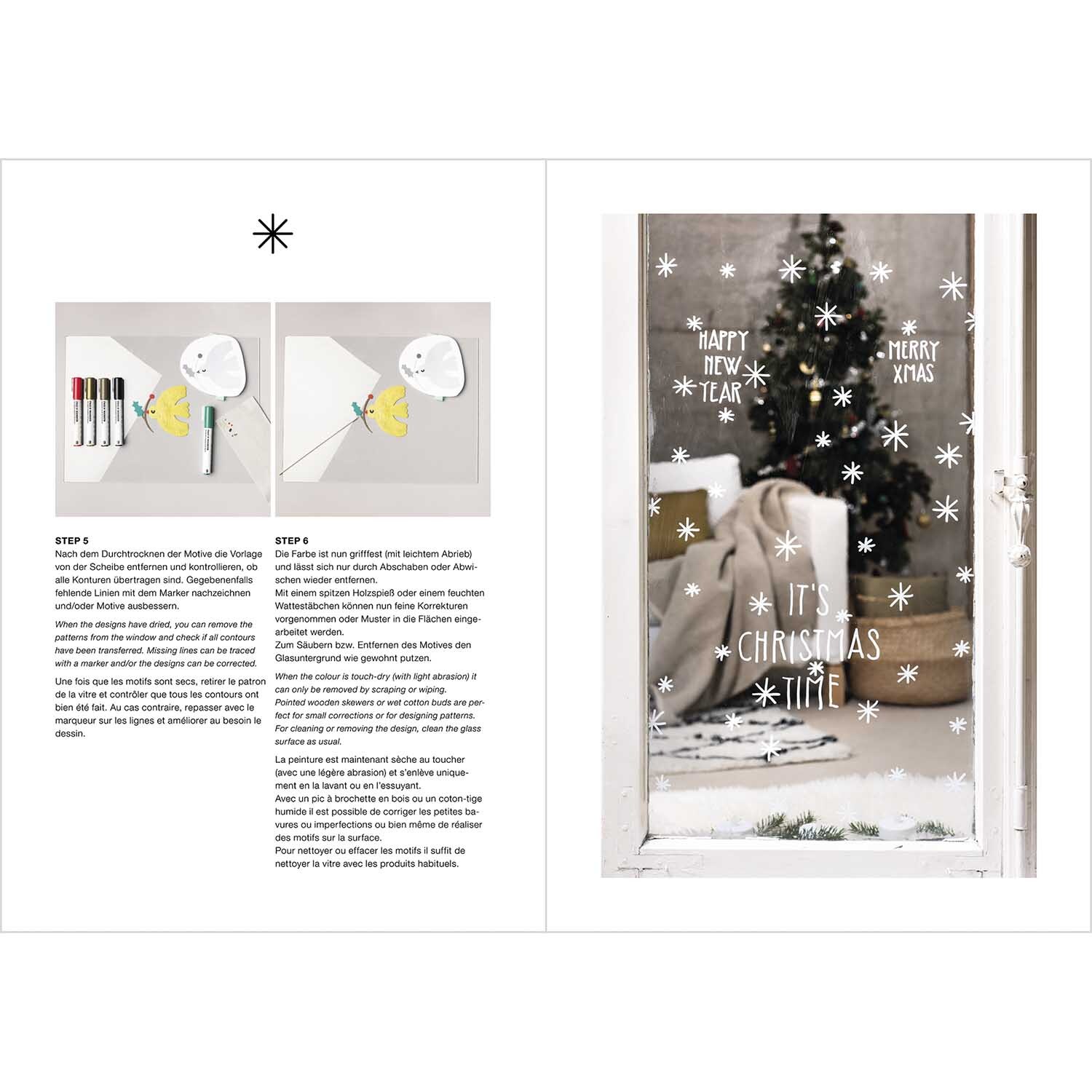 Vorlagenmappe Christmas is in the Air Fenster- und Glasmalerei mit Kreidestiften