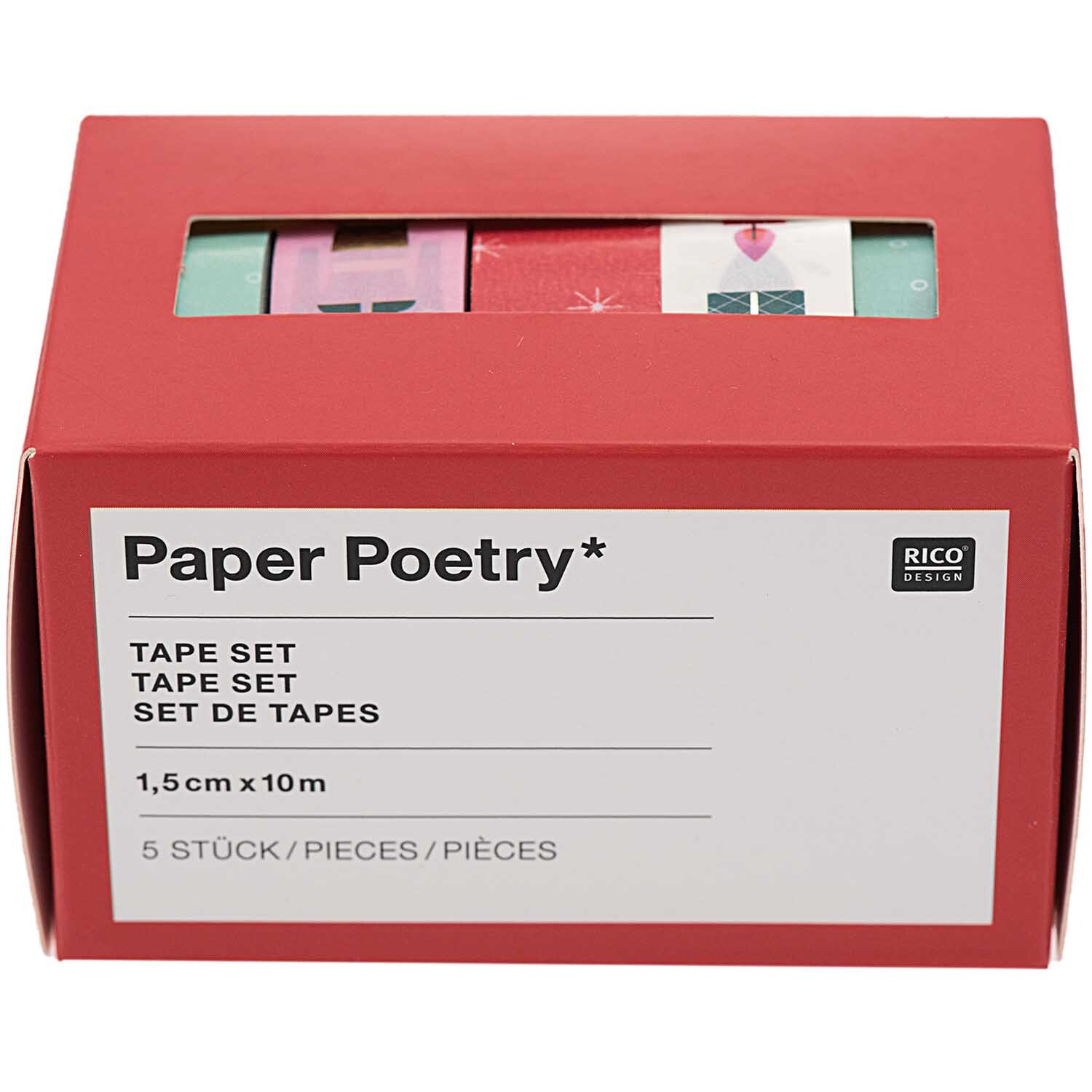 Paper Poetry Tape Set Weihnachtsmotive 5teilig
