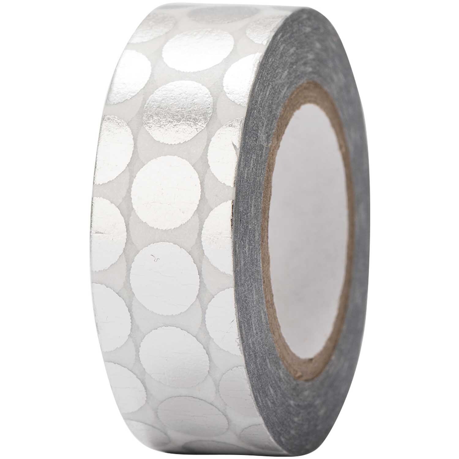 Paper Poetry Tape Punkte silber 15mm 10m Hot Foil