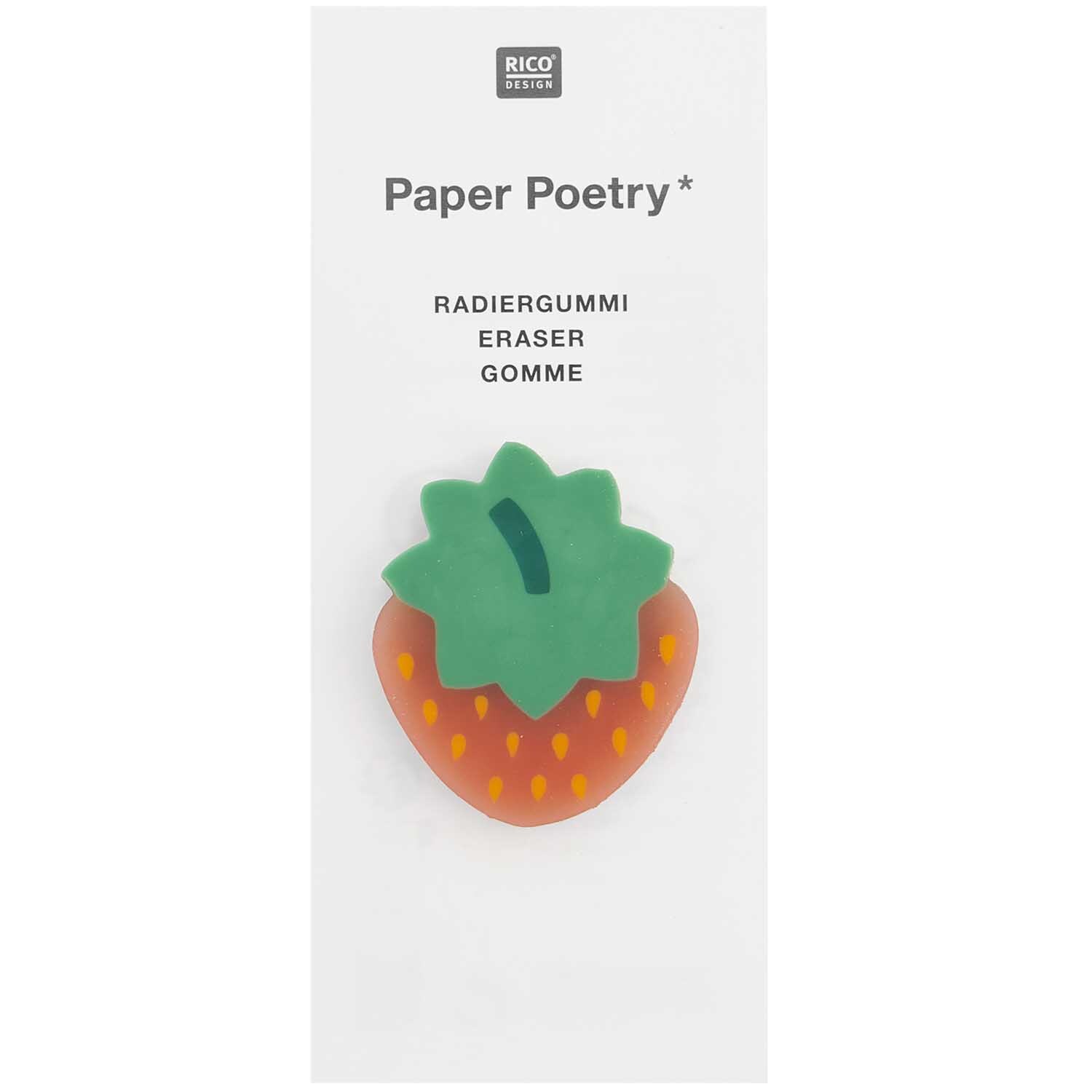 Paper Poetry Radiergummi Erdbeere 30x40x7mm