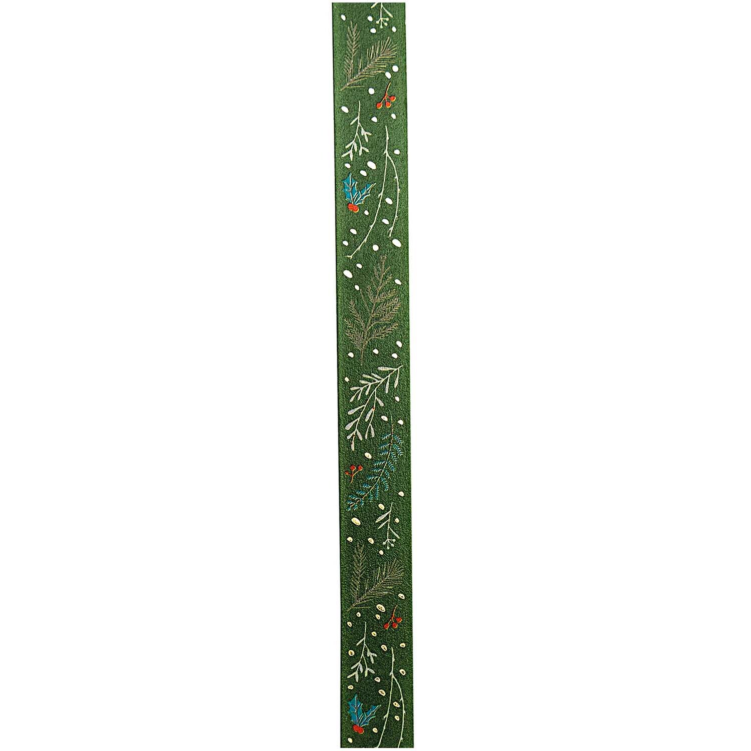 Paper Poetry Tape Nostalgic Christmas Zweige grün 1,5cm 10m