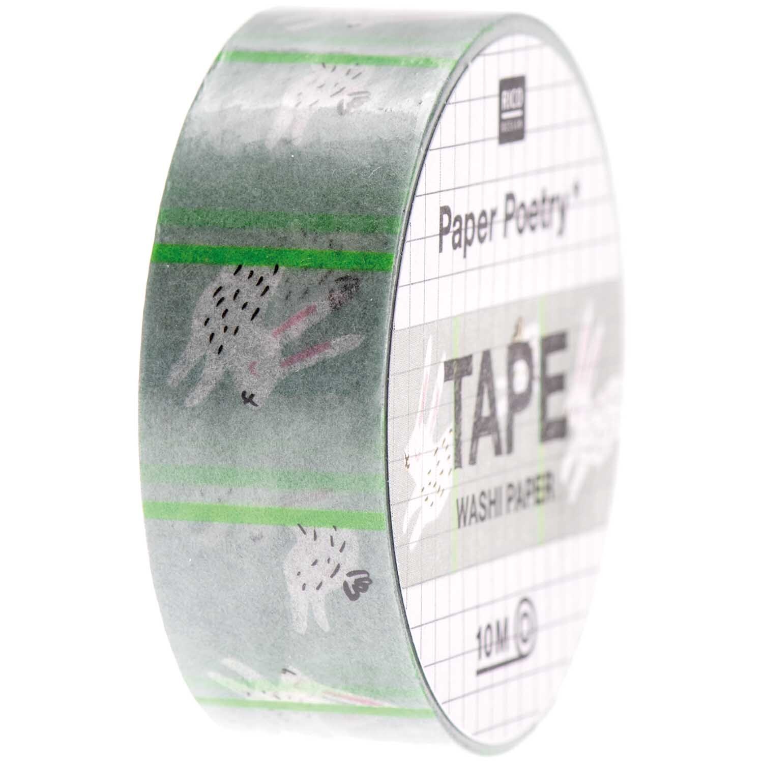 Paper Poetry Tape Bunny Hop mint 1,5cm 10m