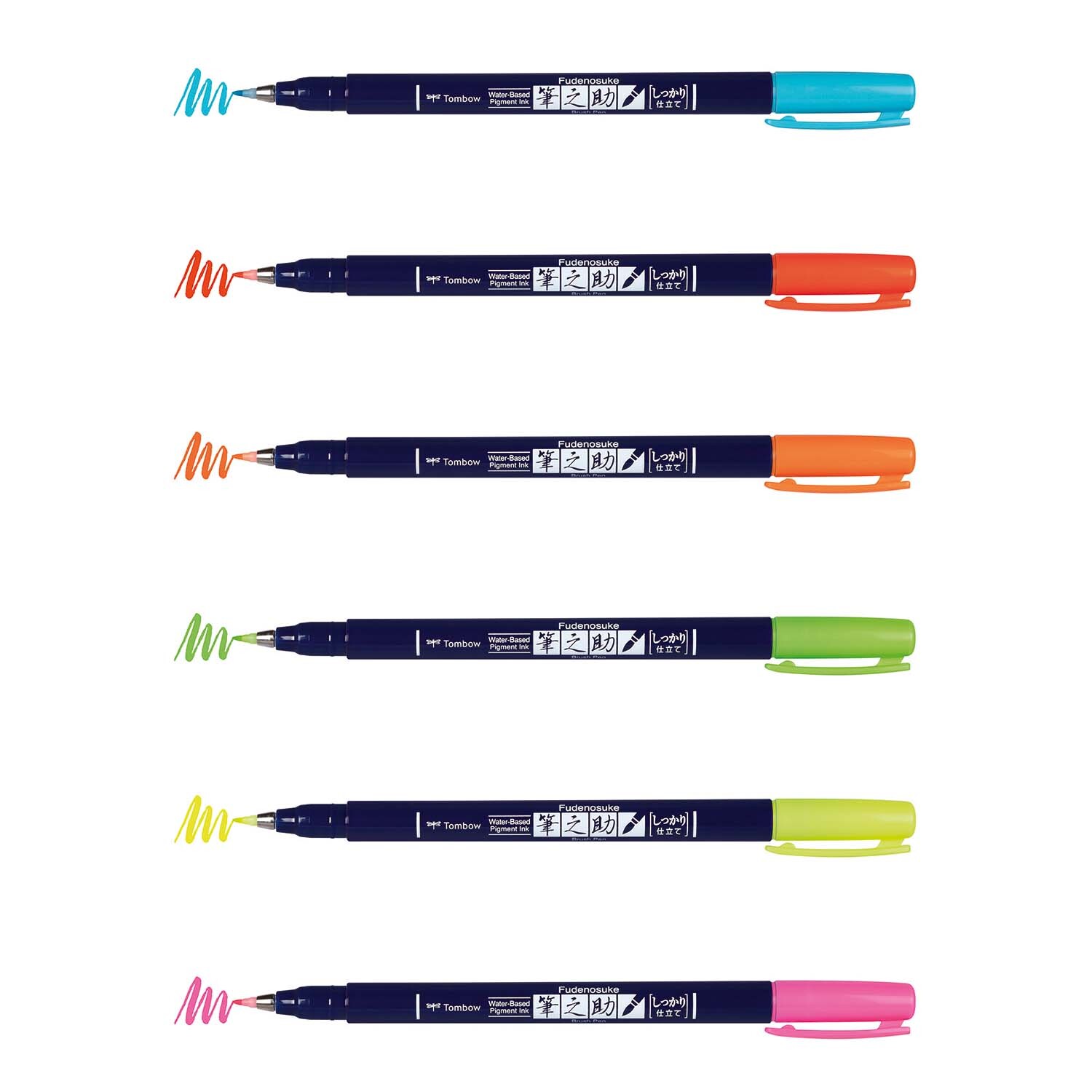 Fudenosuke Brush Pens neon 6teilig