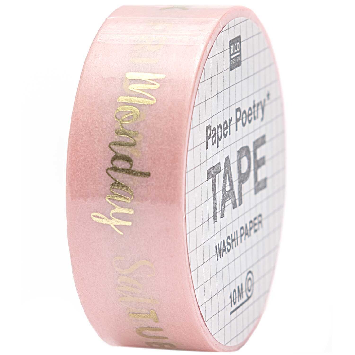 Paper Poetry Tape Wochentage 1,5cm 10m