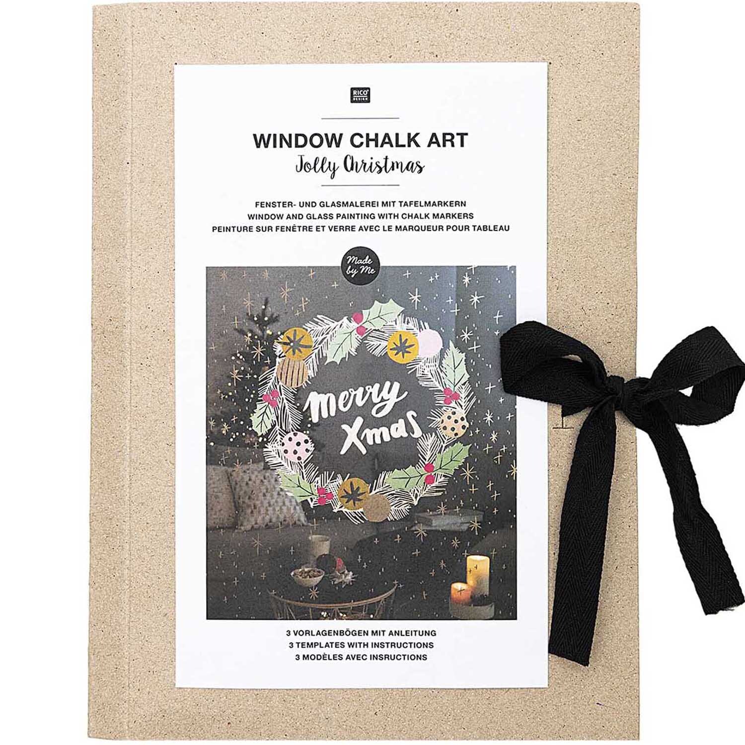 Vorlagenmappe Jolly Christmas Fenster- und Glasmalerei mit Kreidestiften