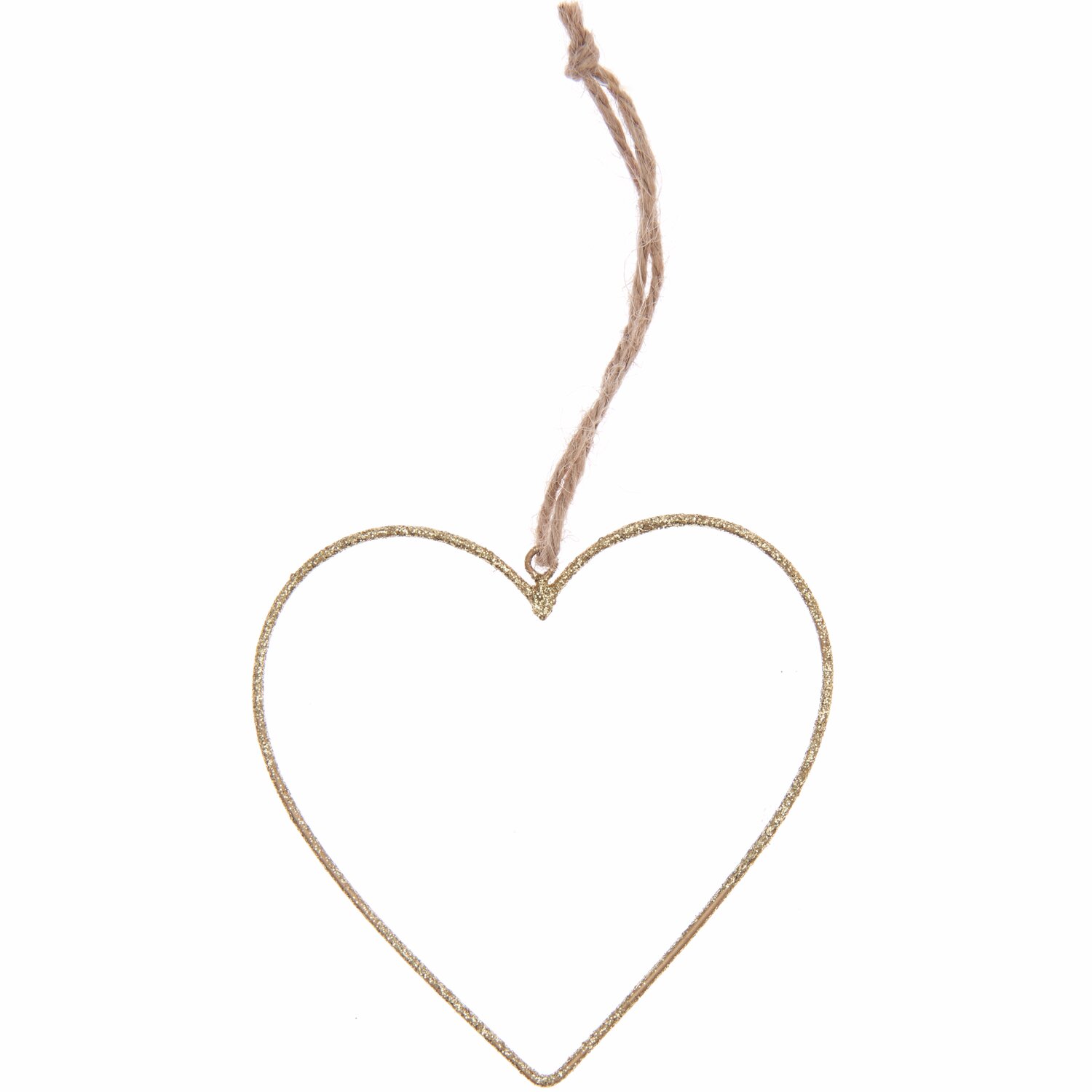 Rico Design Metallhänger Herz Glitter-Gold