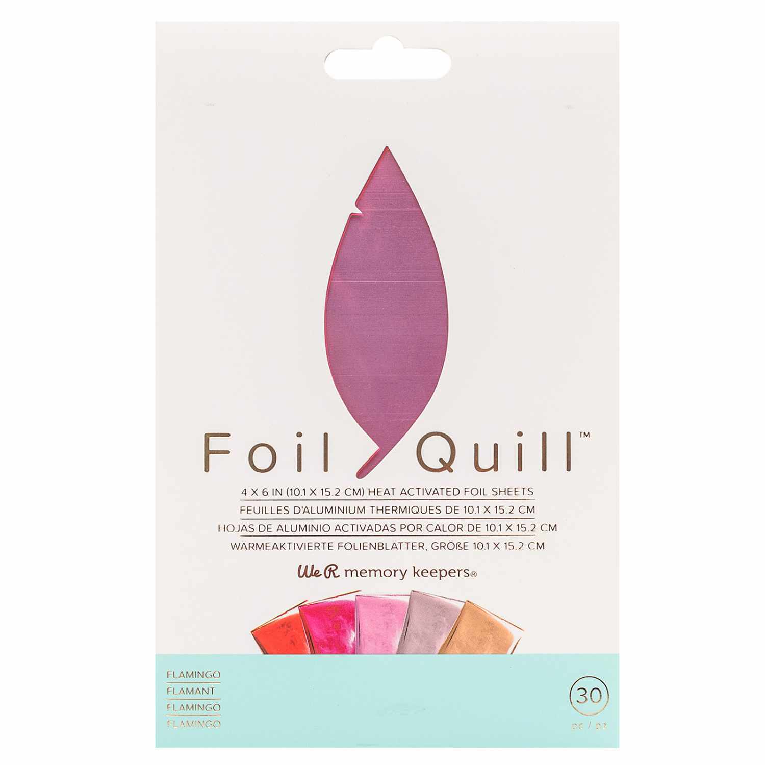 Foil Quill Transferfolien Set Flamingo 10,1x15,2cm 30 Blatt