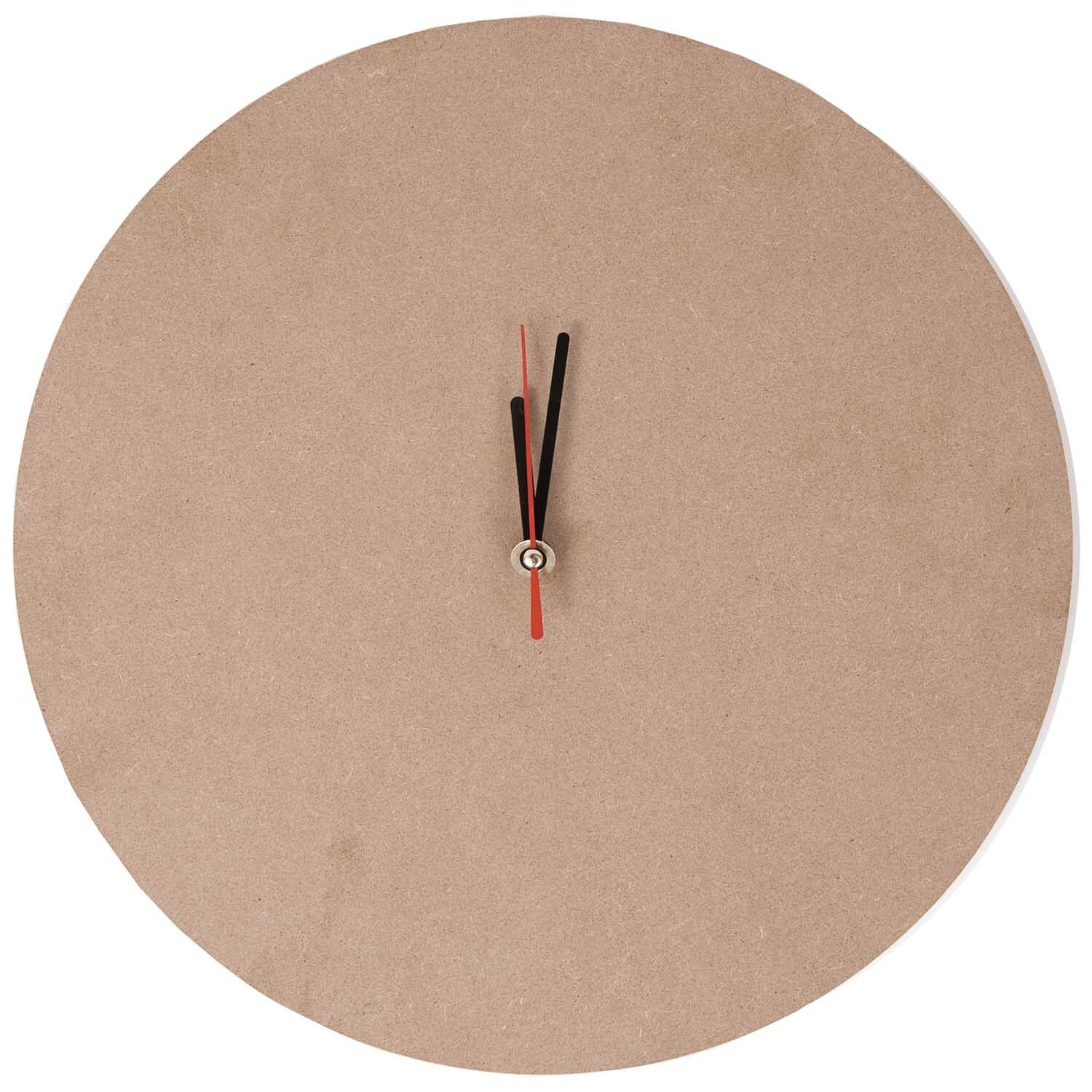 MDF Uhr mit Uhrwerk Ø=29cm