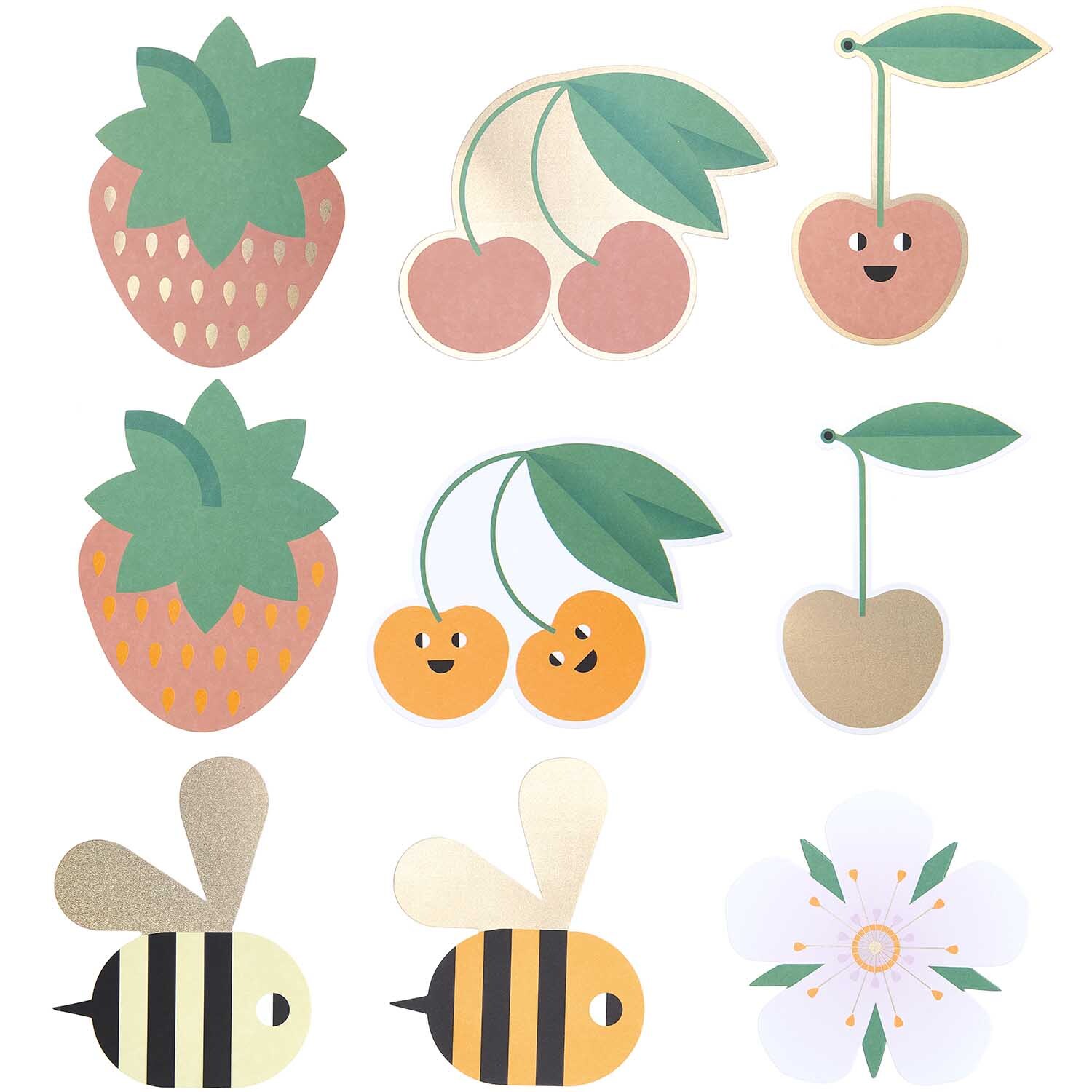 Paper Poetry Kartenset Just Bees + Fruits + Flowers 28teilig