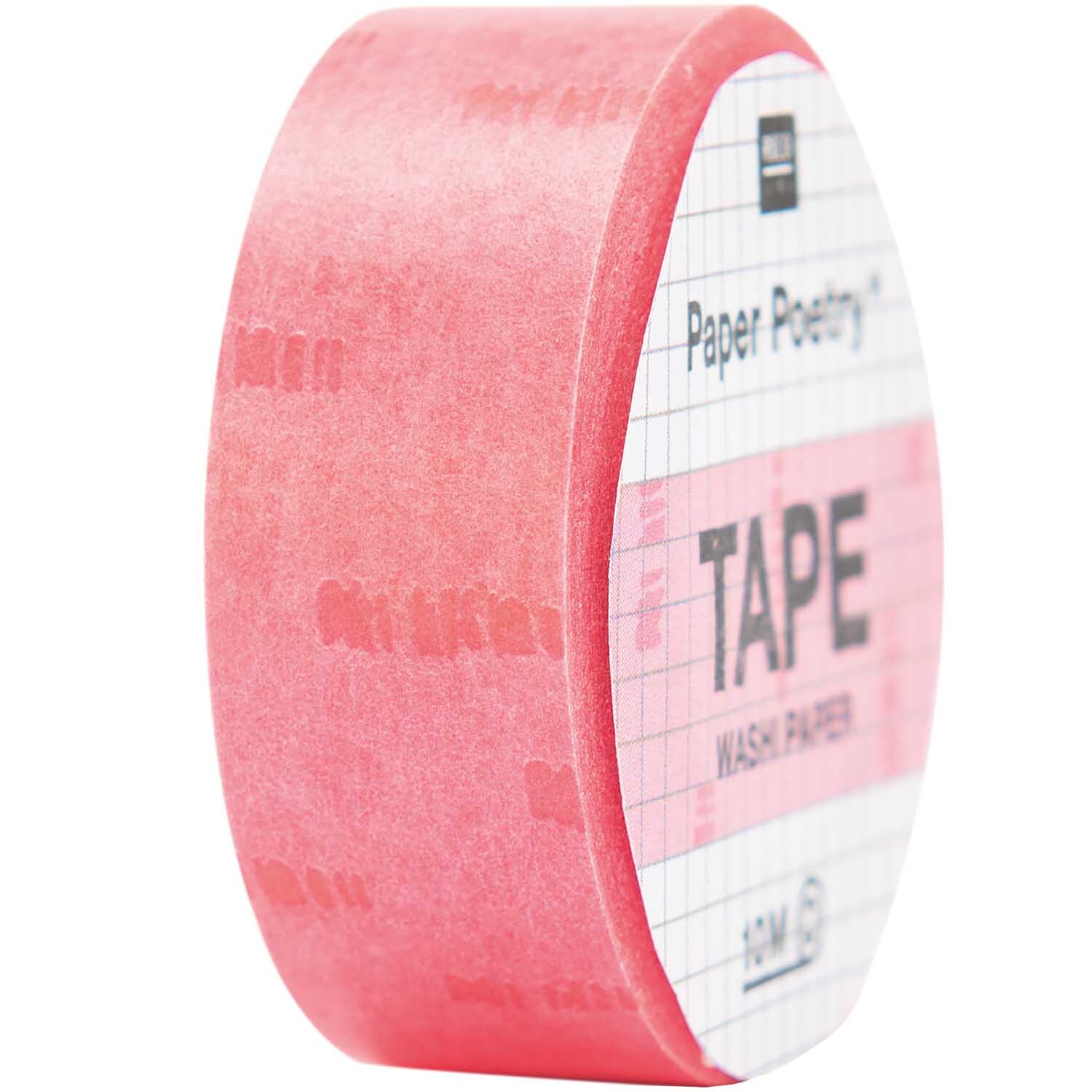 Paper Poetry Tape Struktur neon pink 1,5cm 10m