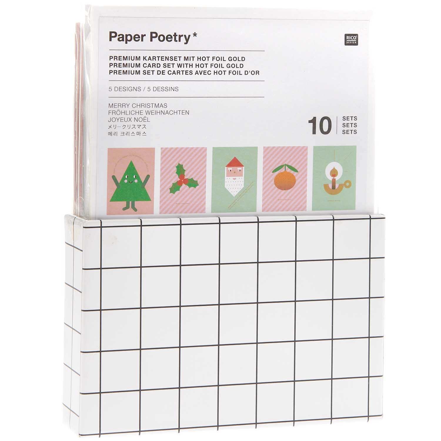 Paper Poetry Kartenset Merry Christmas B6 20-teilig