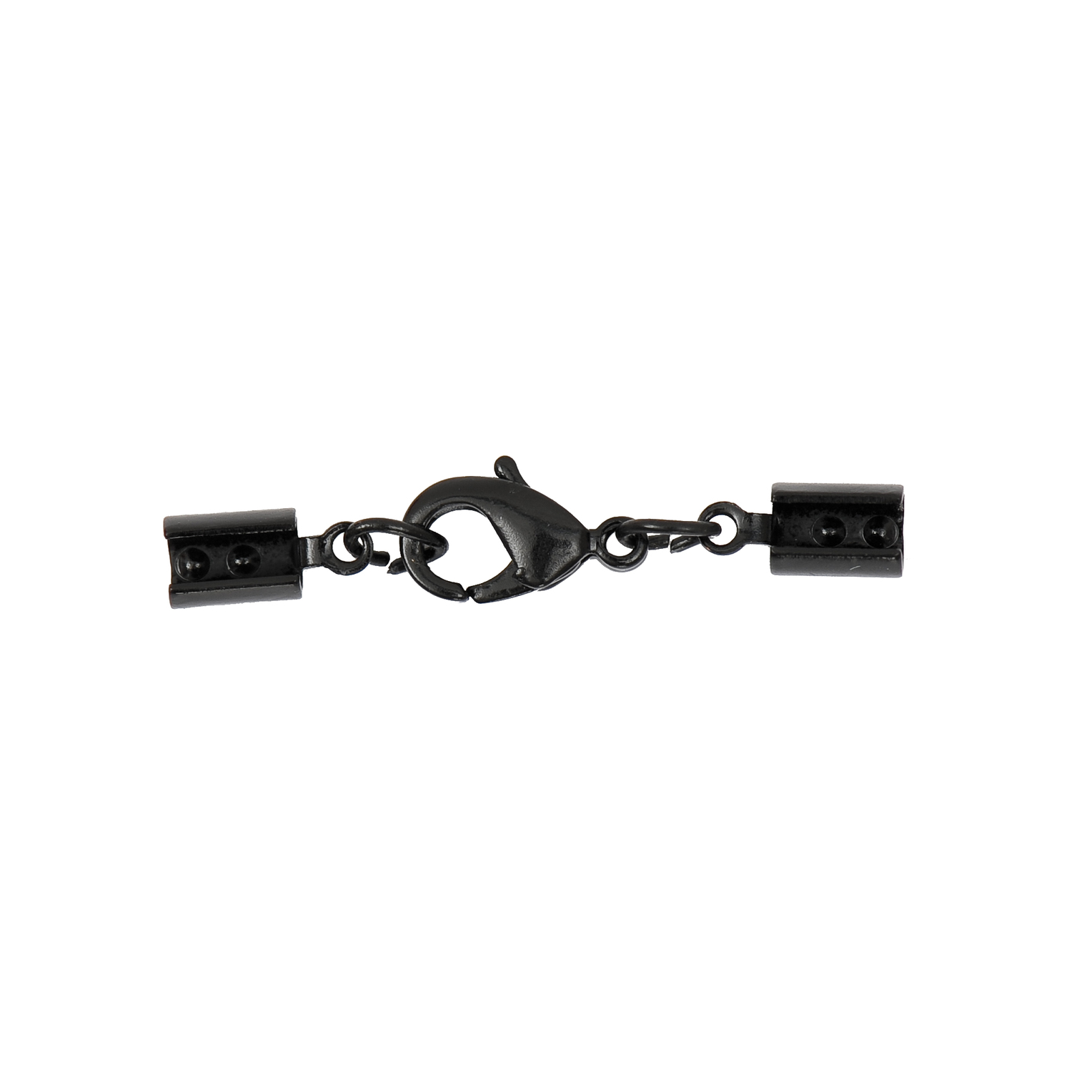 Lederbandverschluss schwarz 3mm