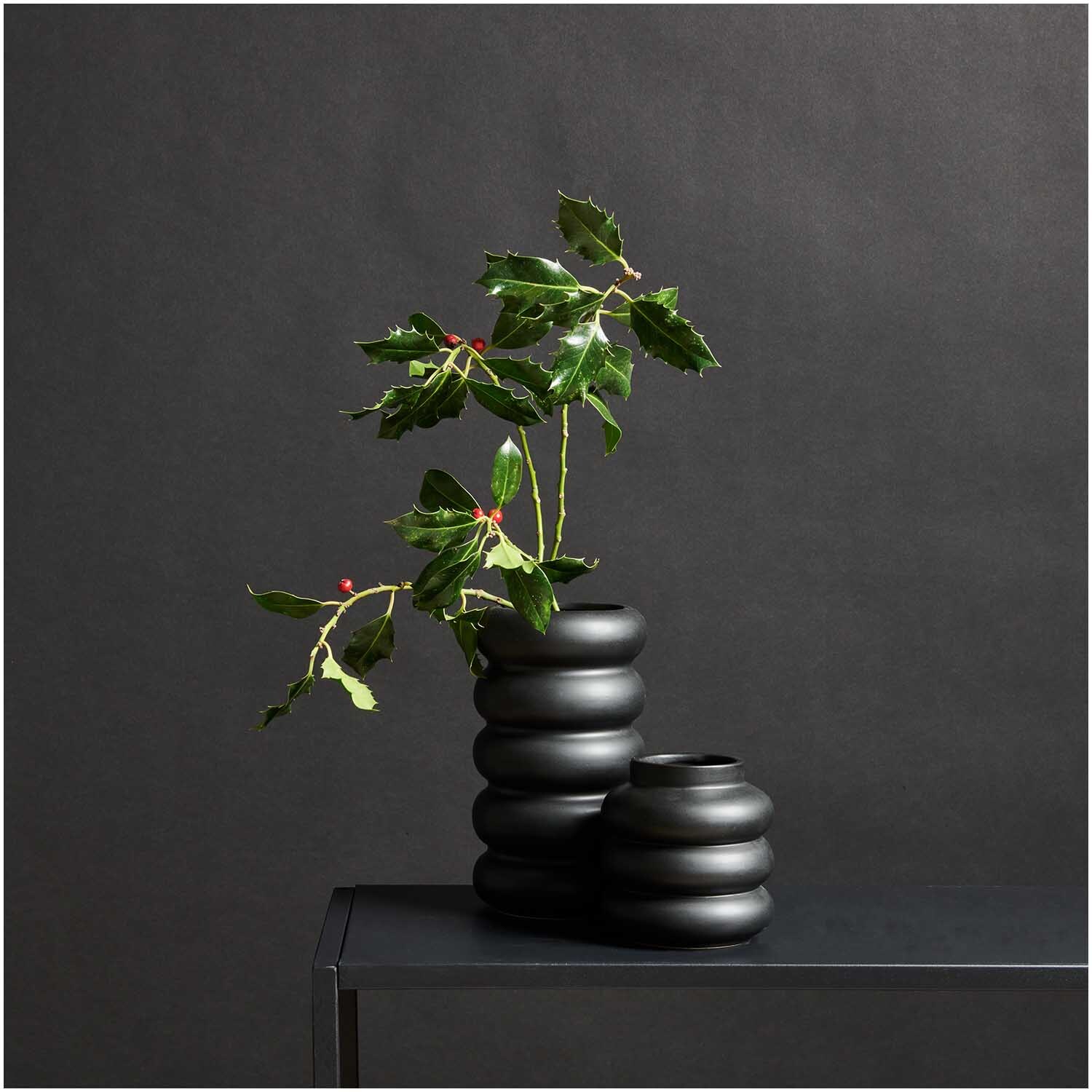 Keramik Vase schwarz
