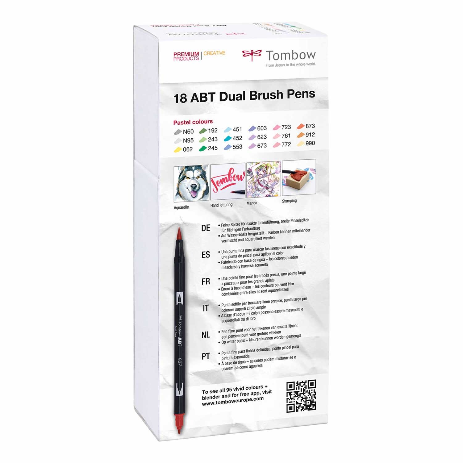 ABT Dual Brush Pen Pastellfarben 18er Set