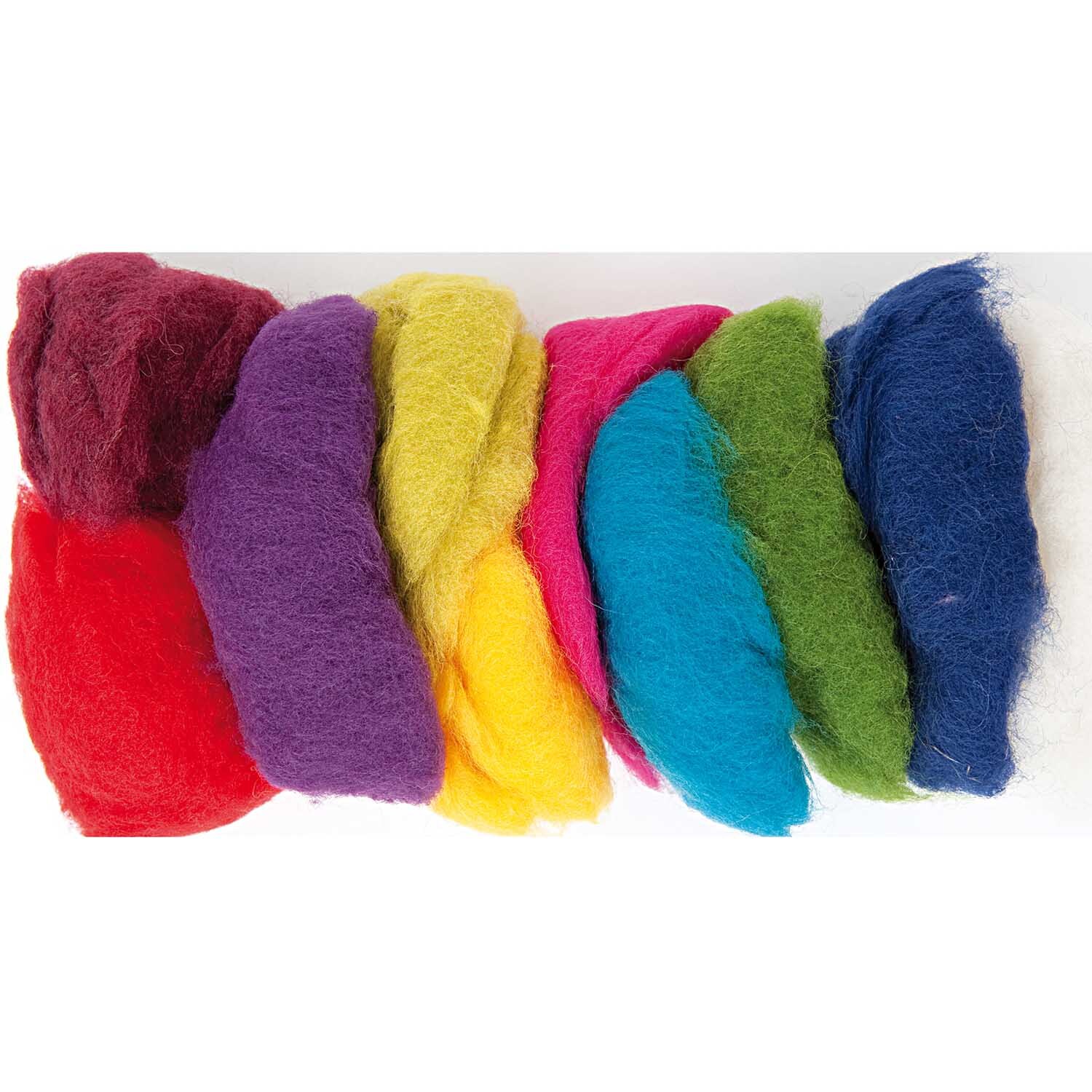 Schafwolle Mix mehrfarbig 100g