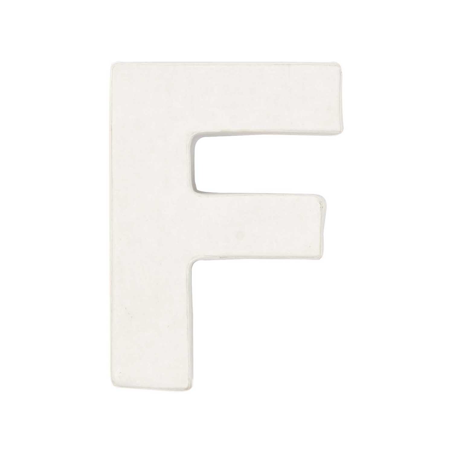 3D Papp-Buchstaben weiß stehend