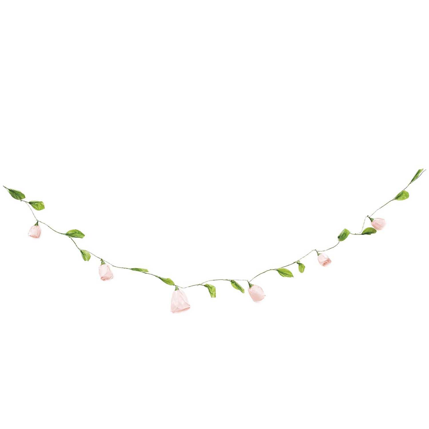 Papierblumen Girlande klein pink 160 cm