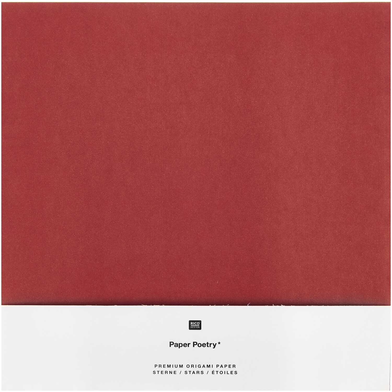 Paper Poetry Origami rot-gold 32 Blatt