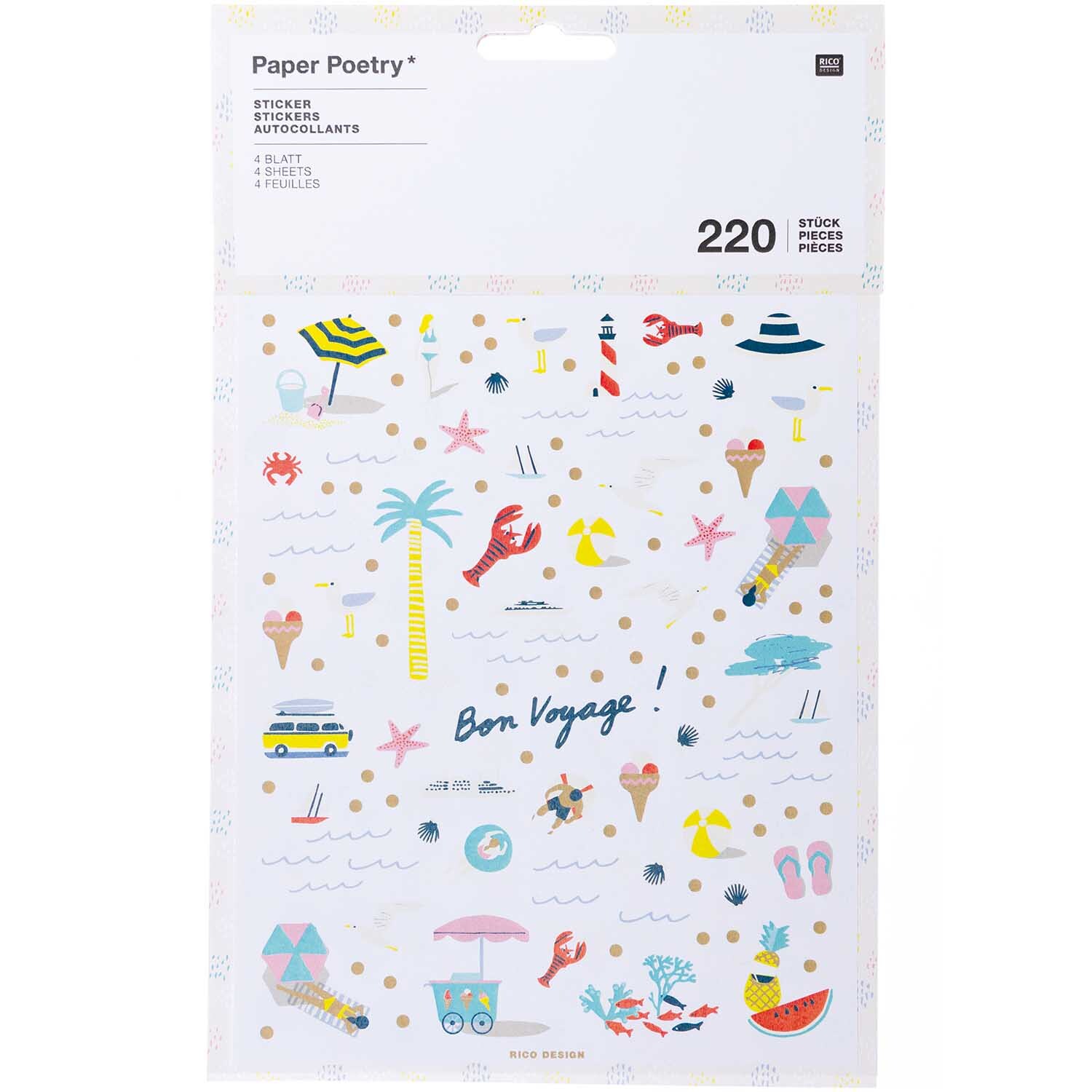 Paper Poetry Sticker Maritim 220 Stück