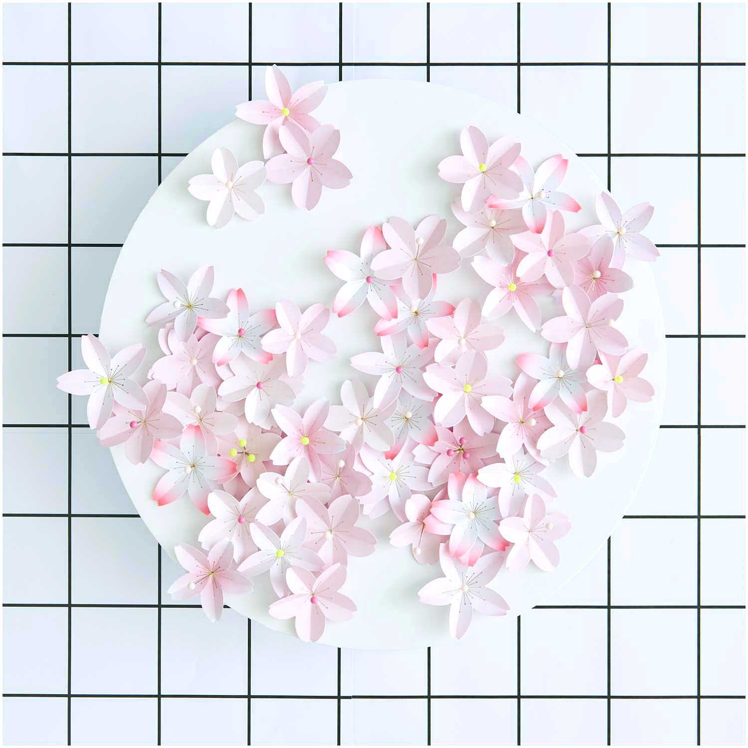 Paper Poetry Mini-Papierblüten Luxury Sakura 4,5-5cm 90 Stück