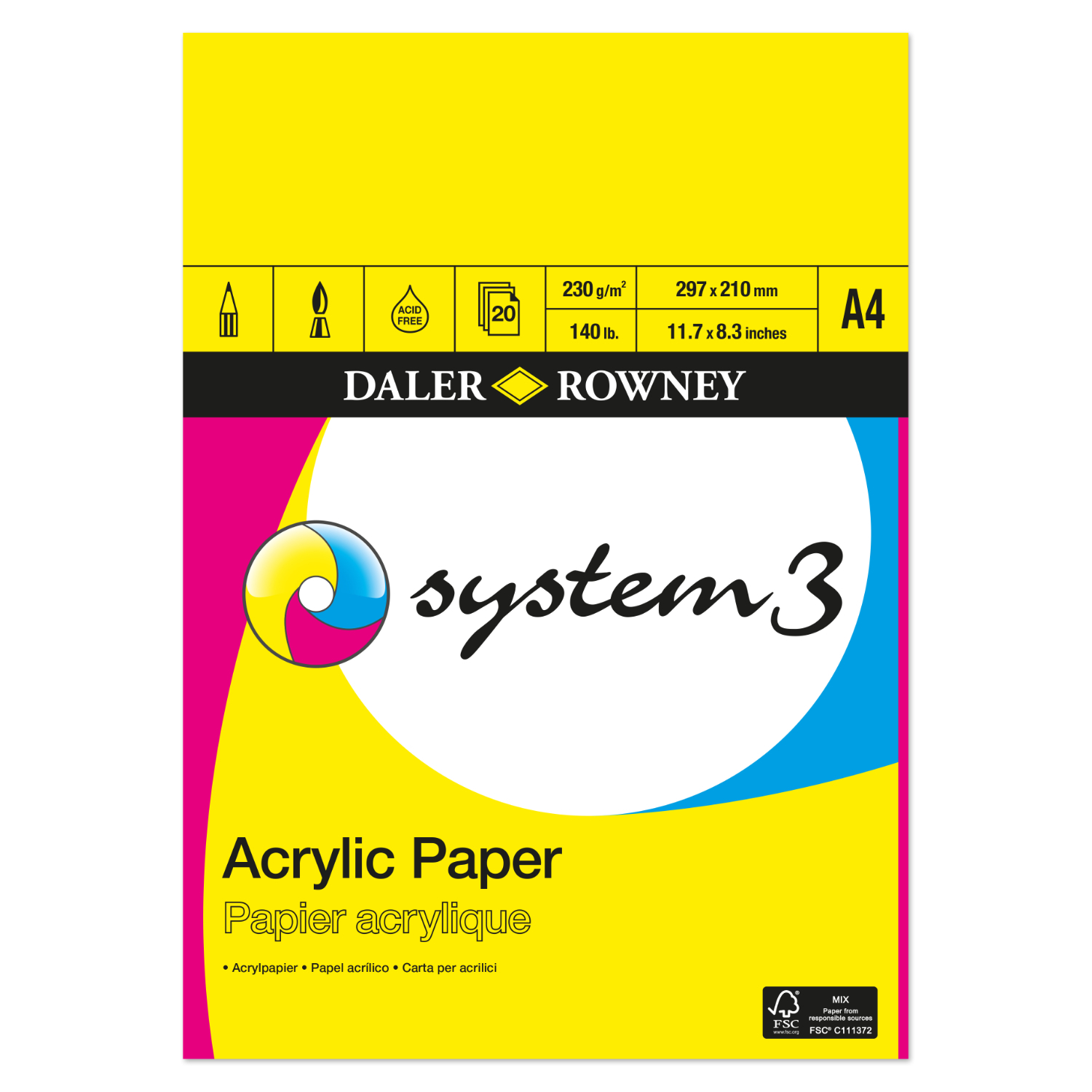 Acrylmalpapier System 3