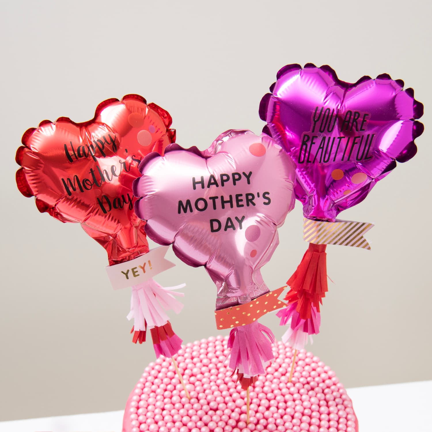 Muttertag Deko Feier Luftballons Herzen