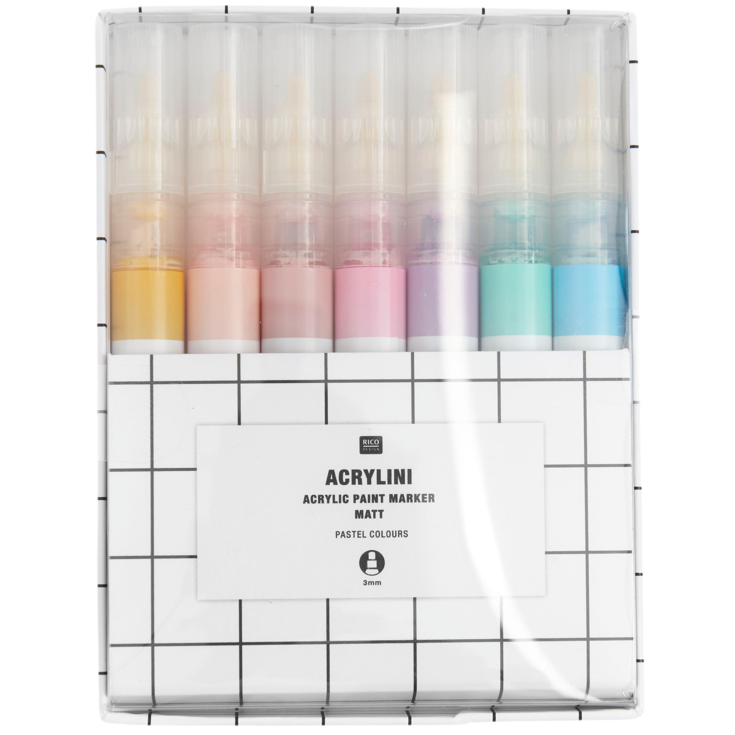 Acrylini Marker Set Pastel Colours