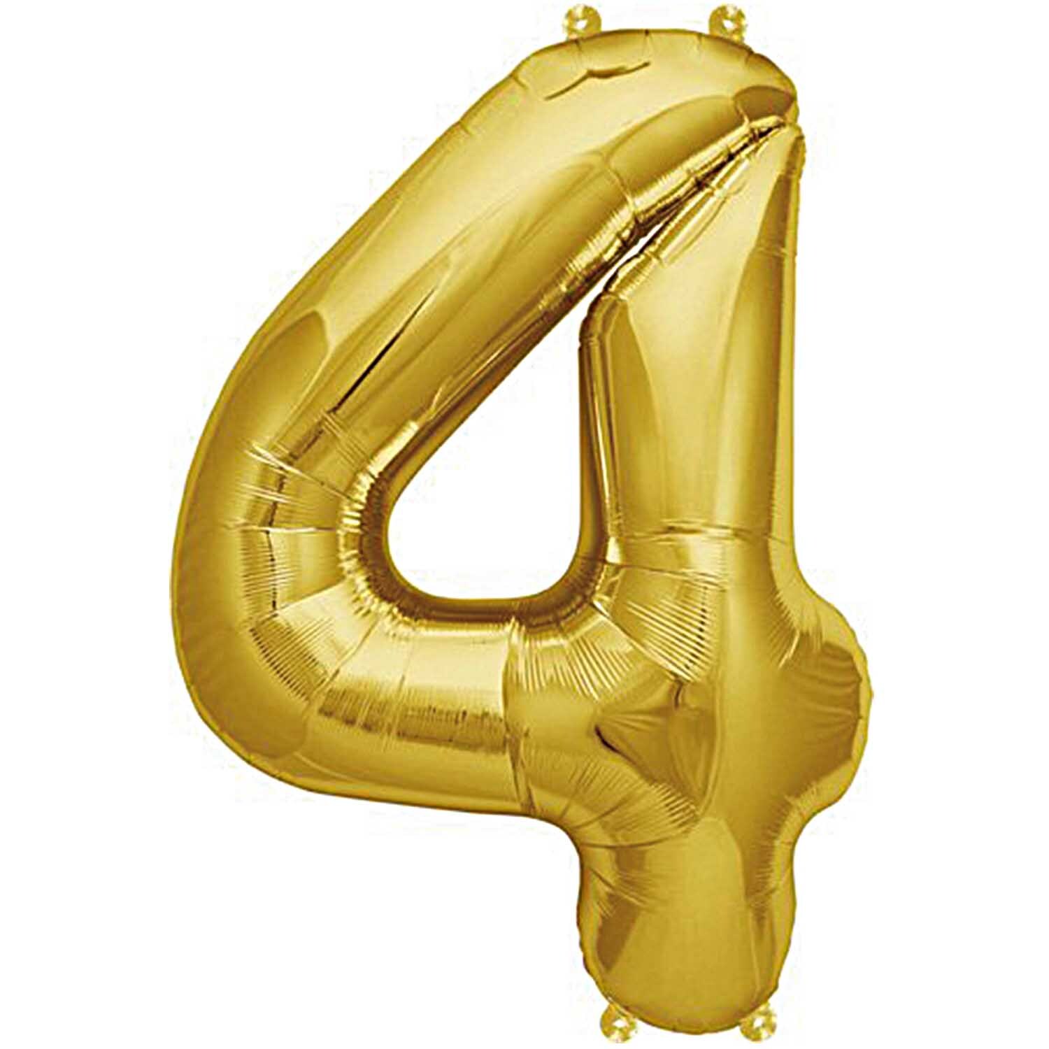 Folienballon Zahl gold 36cm