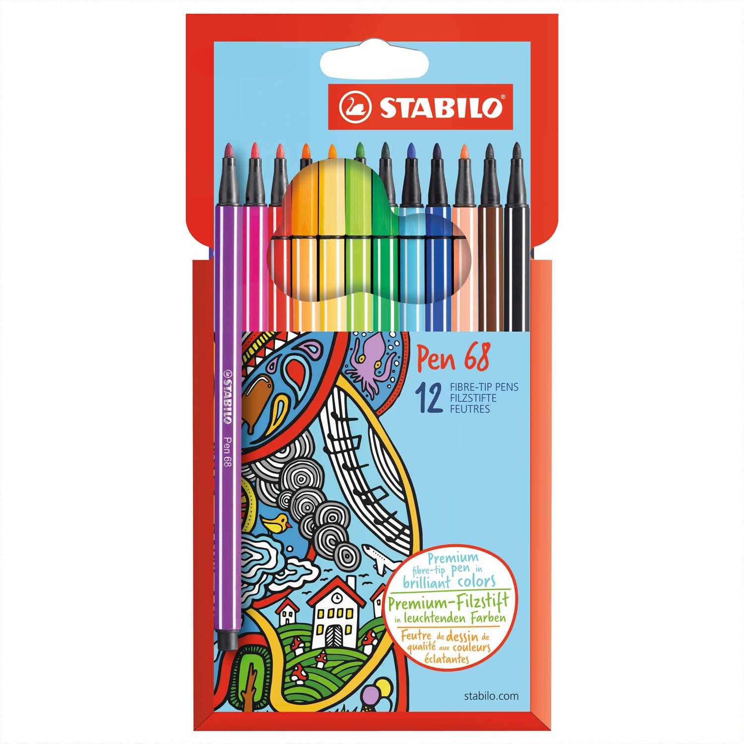 Pen 68 im Kartonetui 12 Farben