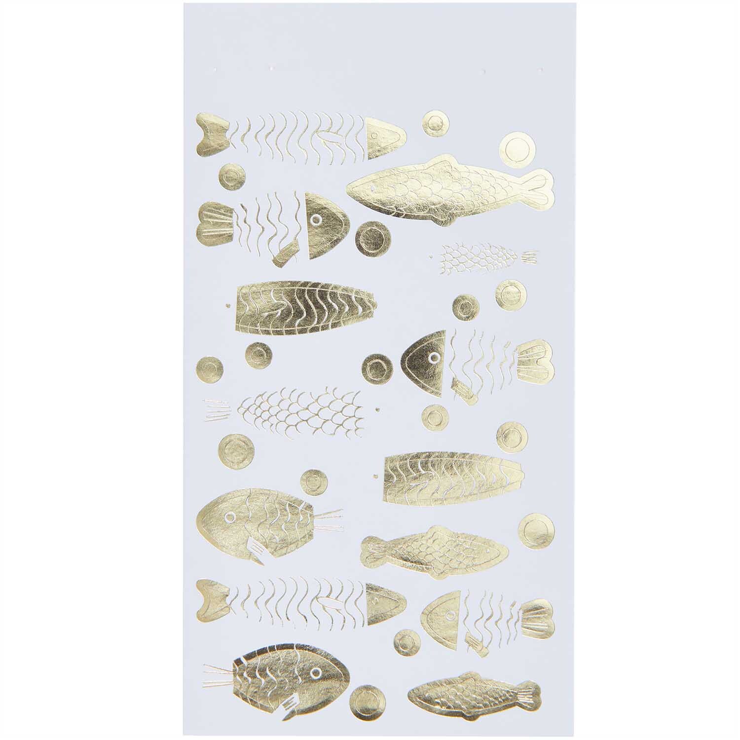 Paper Poetry Sticker Fische weiß-gold 4 Blatt