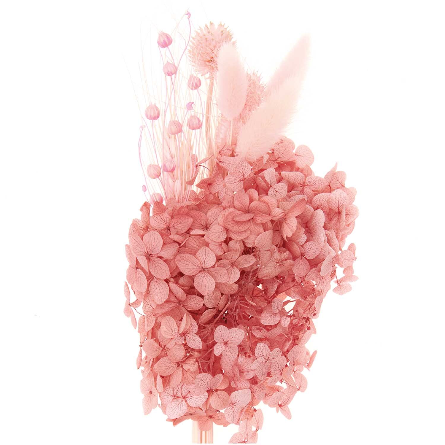 Trockenblumenstrauß pastell-pink 30cm 13teilig