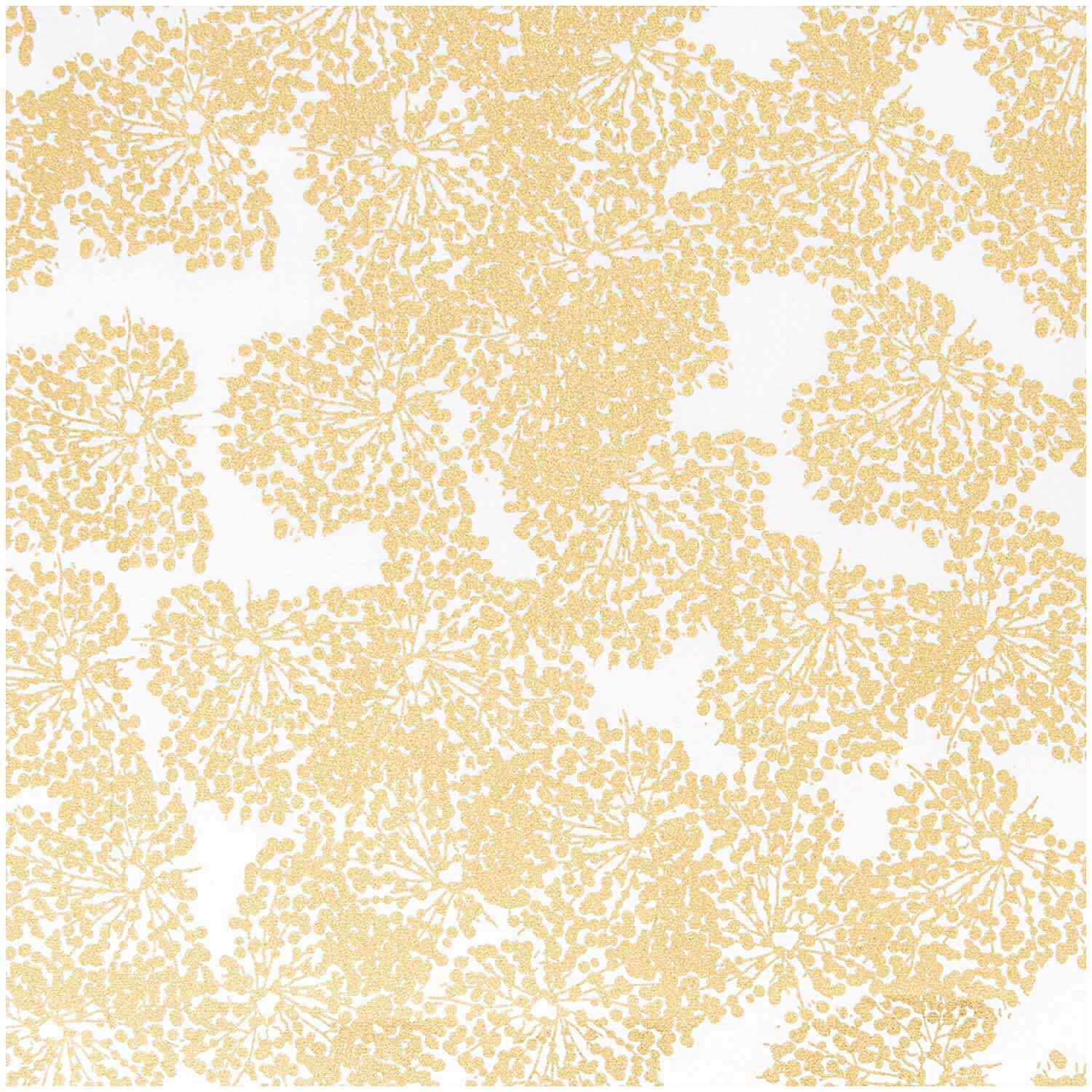 Stoff Allium weiß-gold 50x140cm