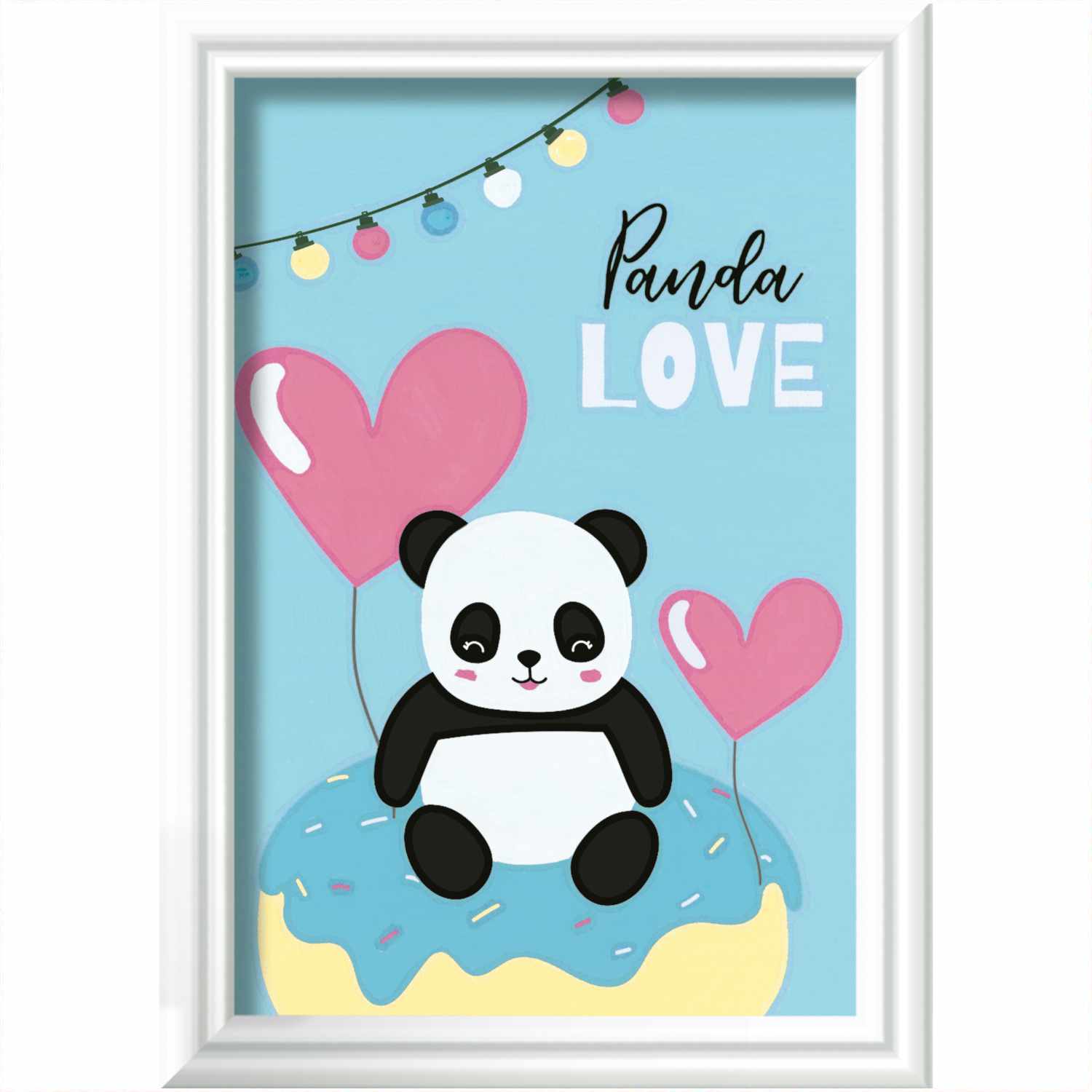 Malen nach Zahlen Panda Love